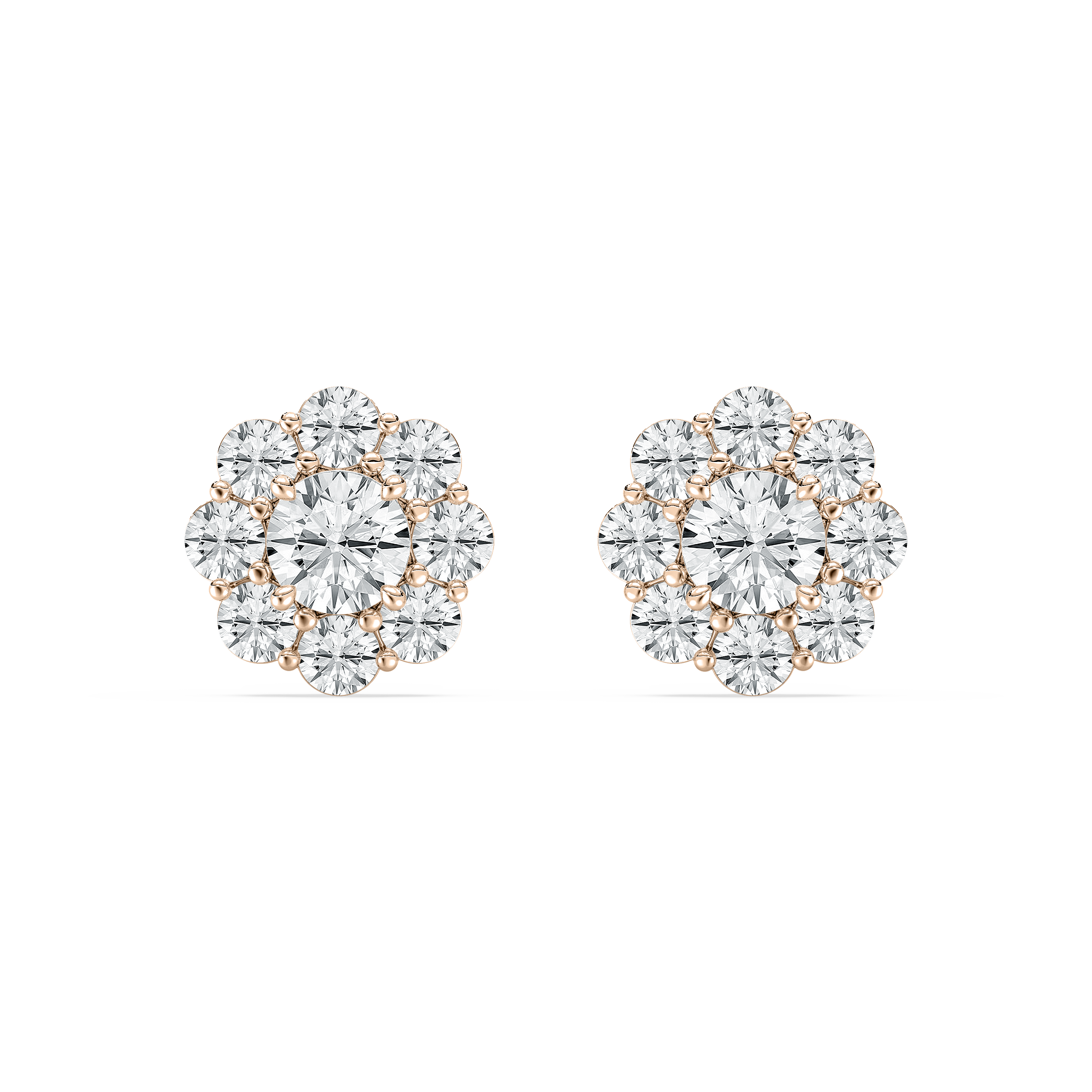 2.75 Carat Round Diamond Sophiscated Swirl Fashion Earring
