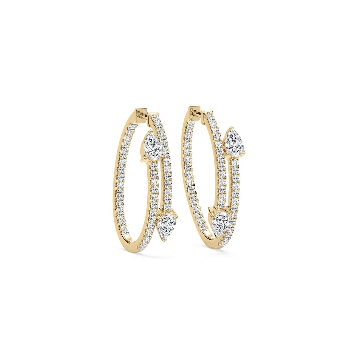 Lab Grown Diamond Hoop Earrings for Women