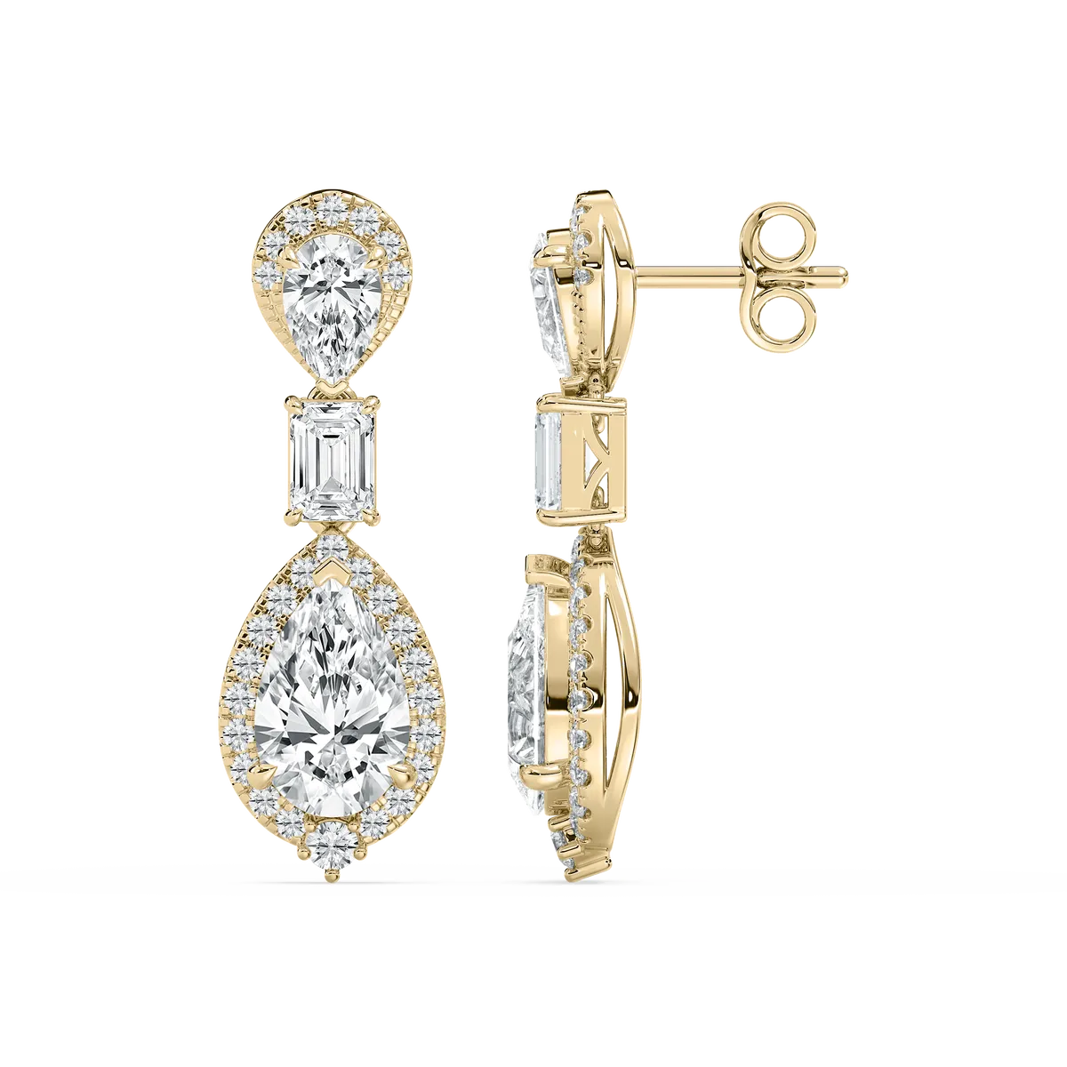 Elegant Lab Grown Diamond Dangler Earrings