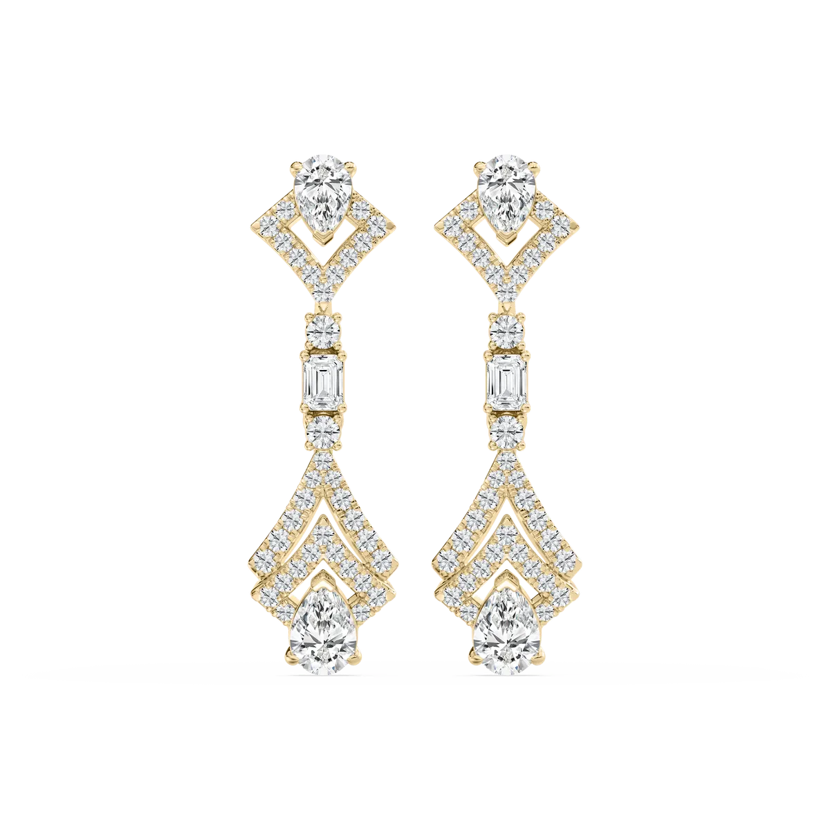 Lab Grown Diamond Dangling Cocktail Earrings