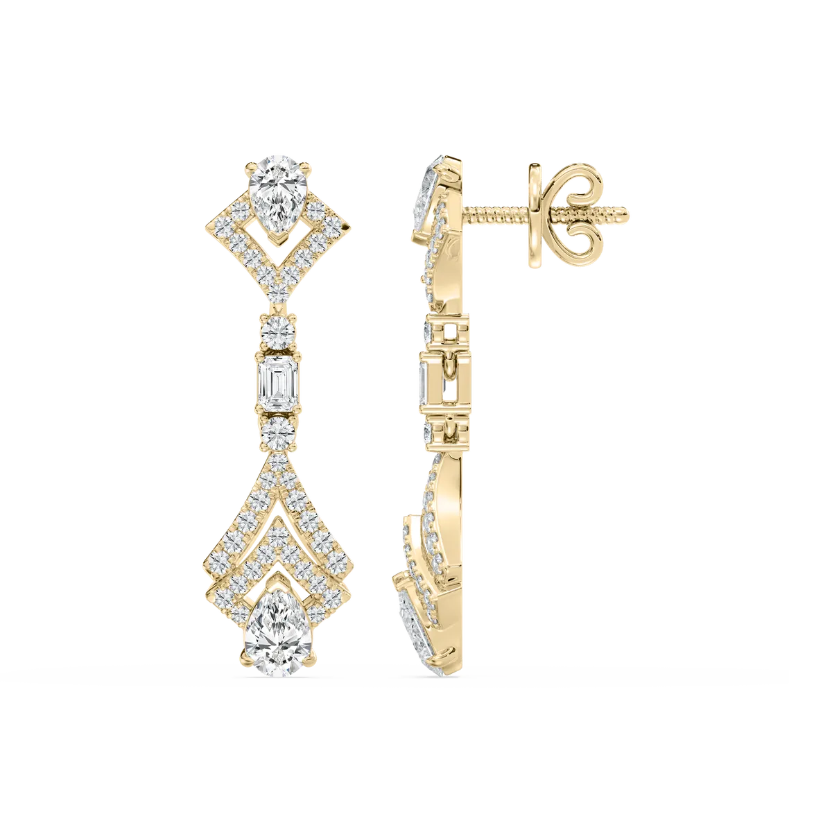 Lab Grown Diamond Dangling Cocktail Earrings