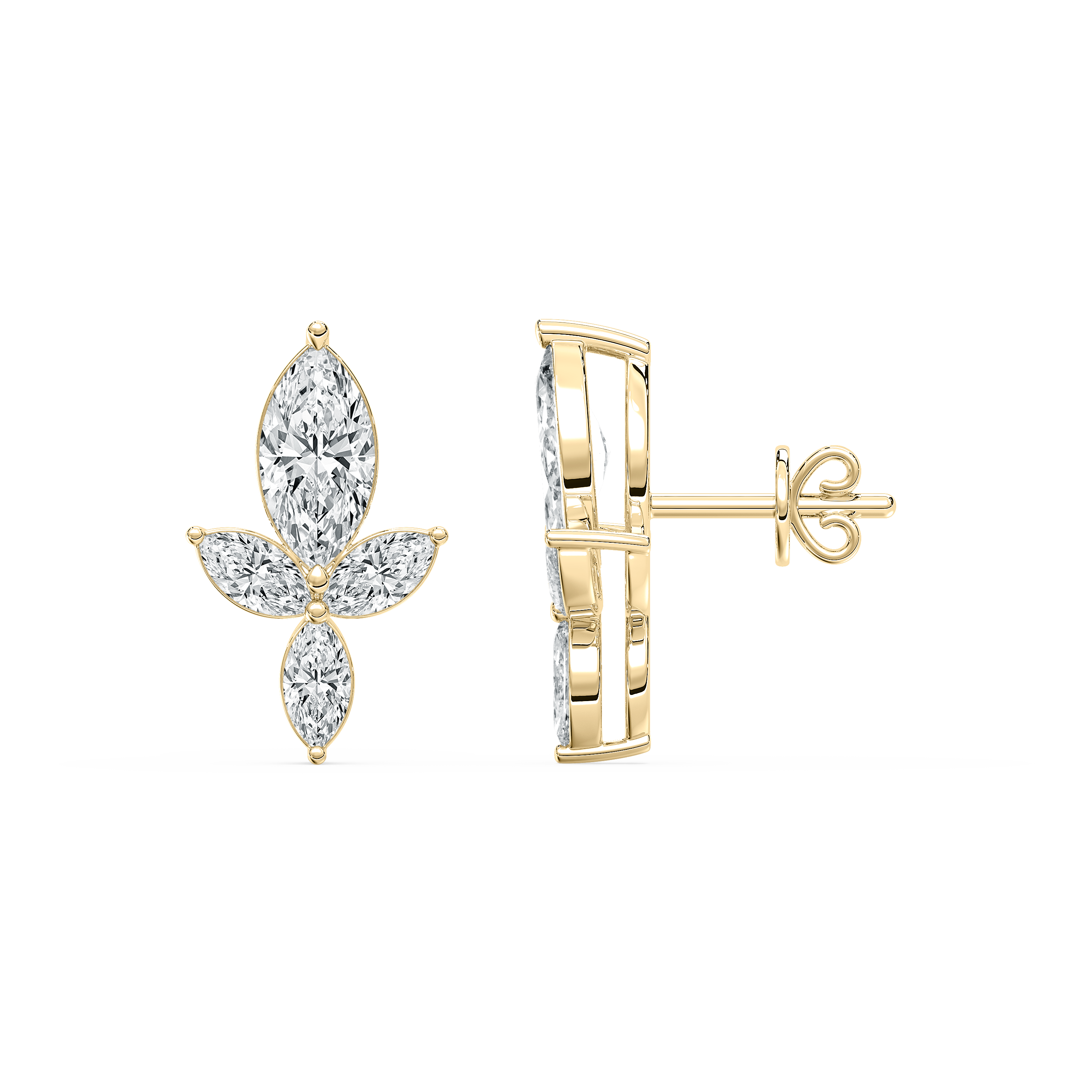 1.60 Carat Marquise Diamond Tawnie Stud Earring