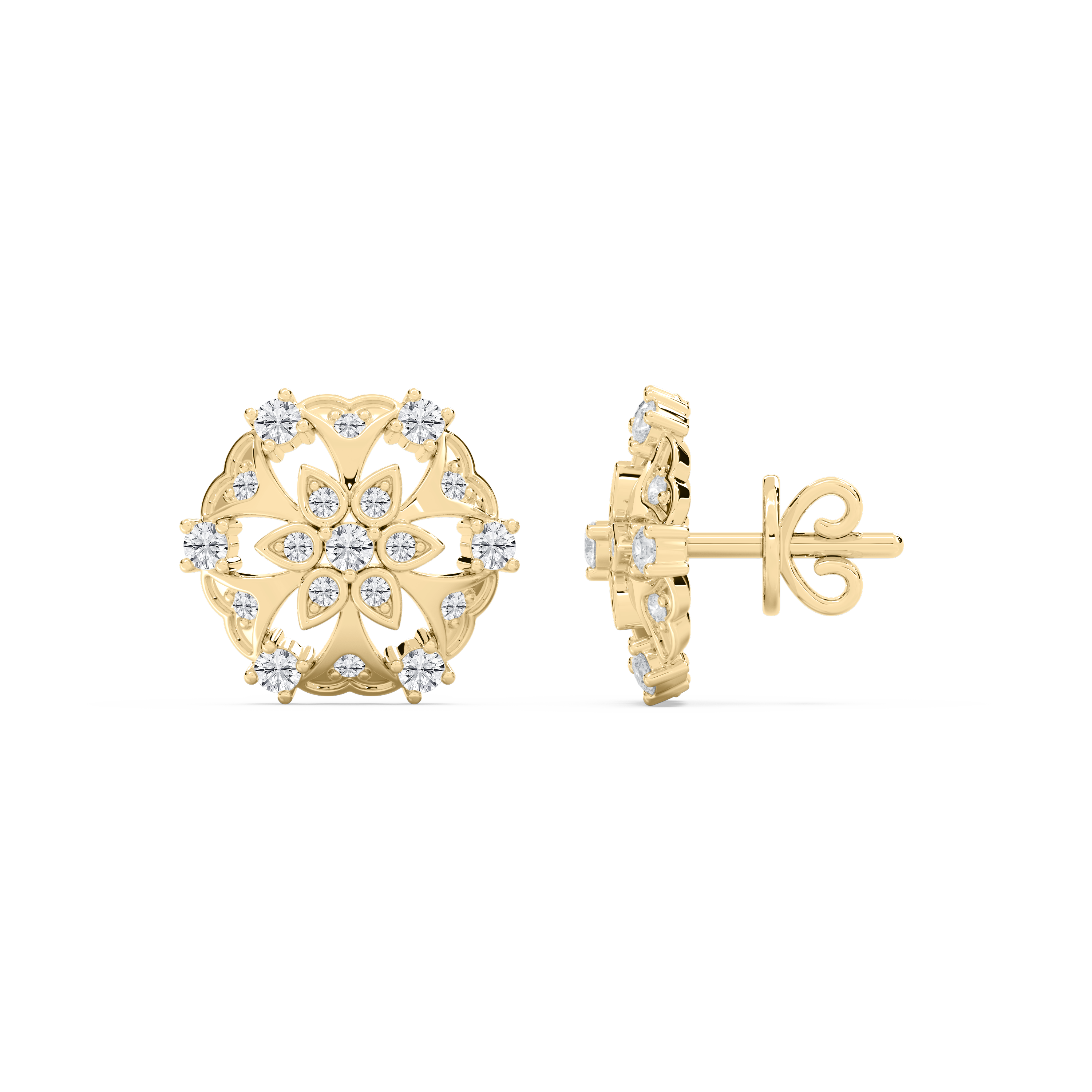 0.50 Carat Round Diamond Kadia Stud Earring