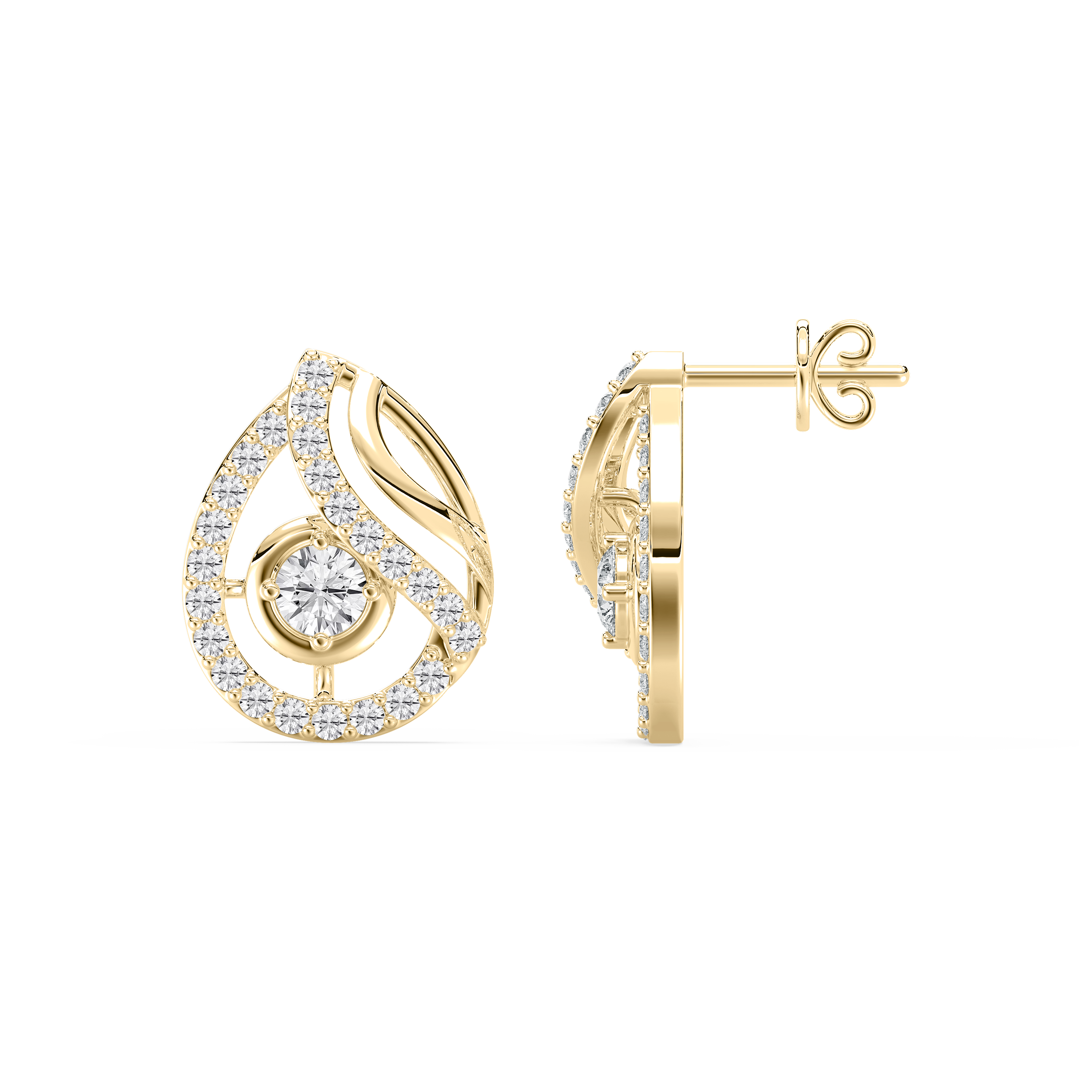Round Diamond Lustrous Beauty Stud Earring