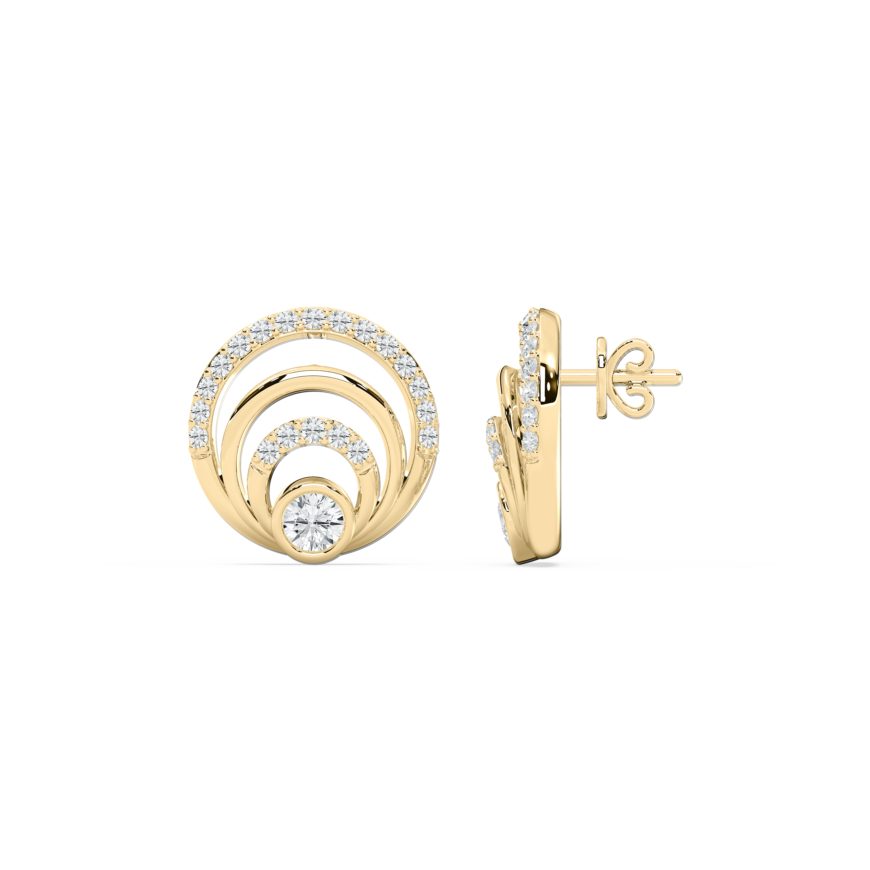 Round Diamond Kellen Stud Earring