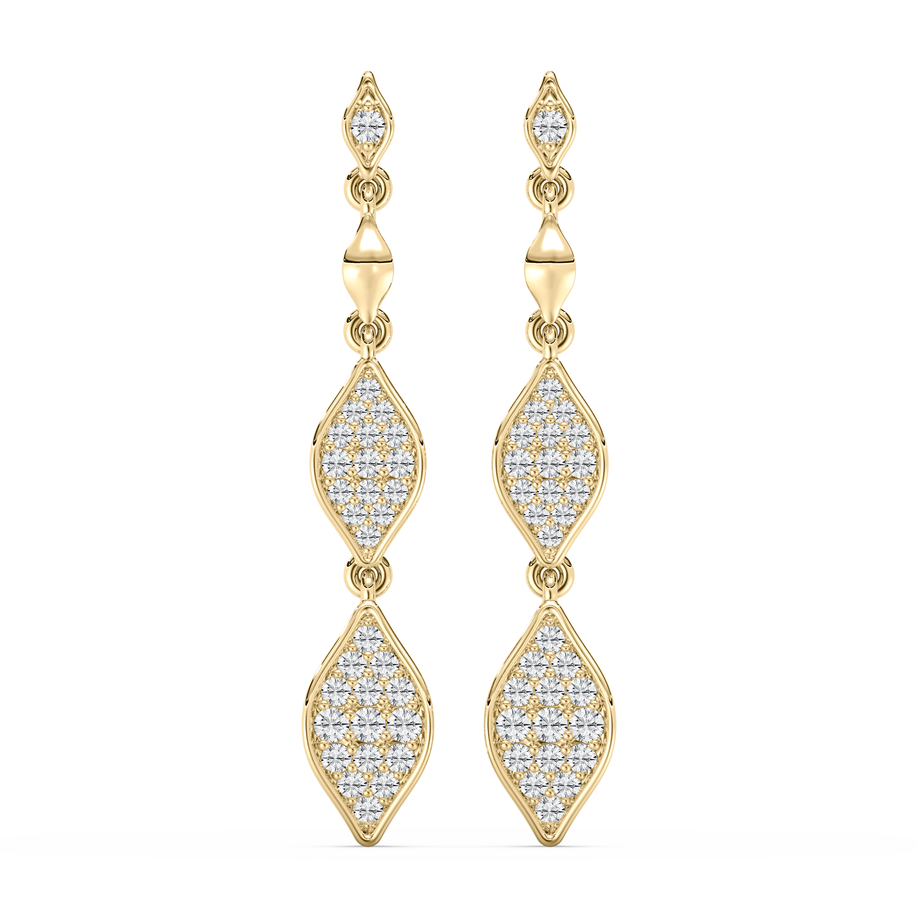 Round Diamond Aelger Dangler Earring