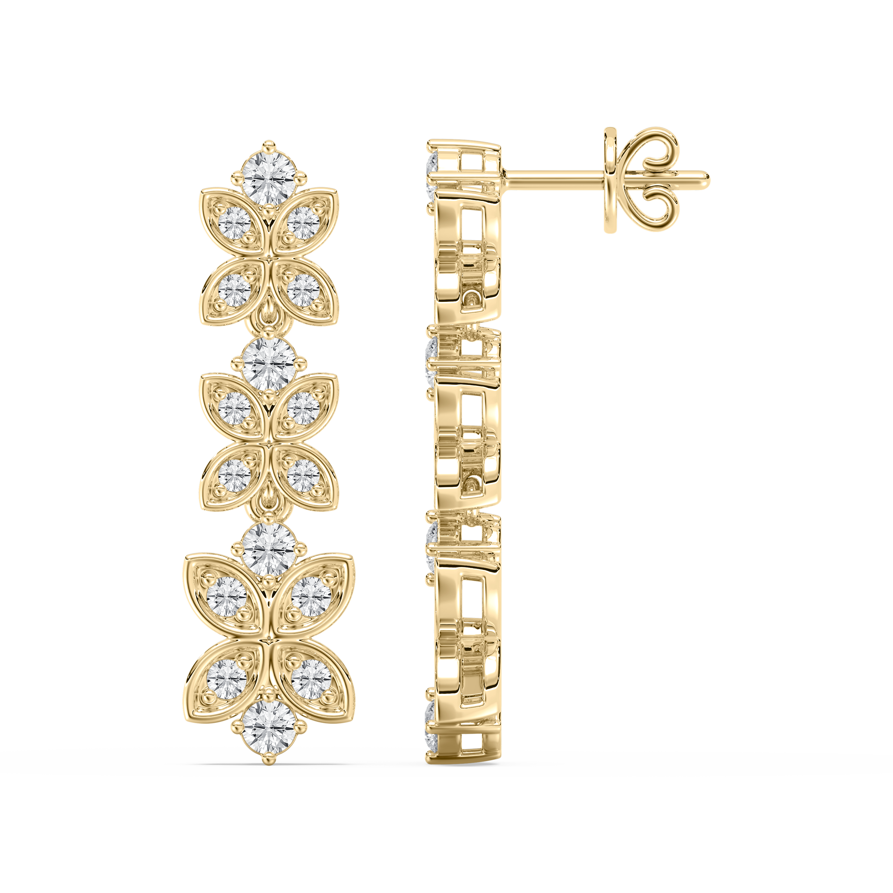 Round Diamond Quientessential Dangler Earring