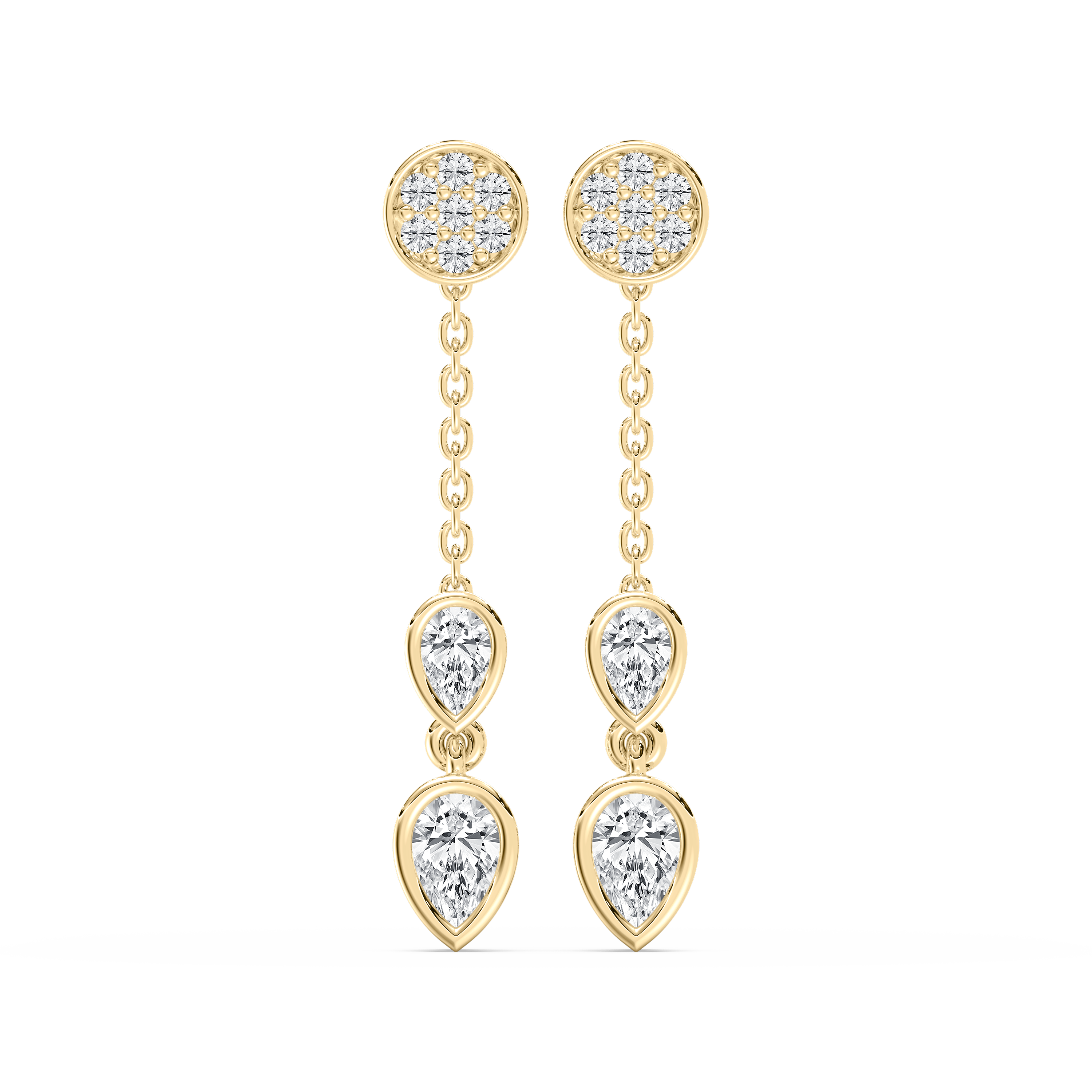 Pear And Round Diamond Lucero Dangler Earring