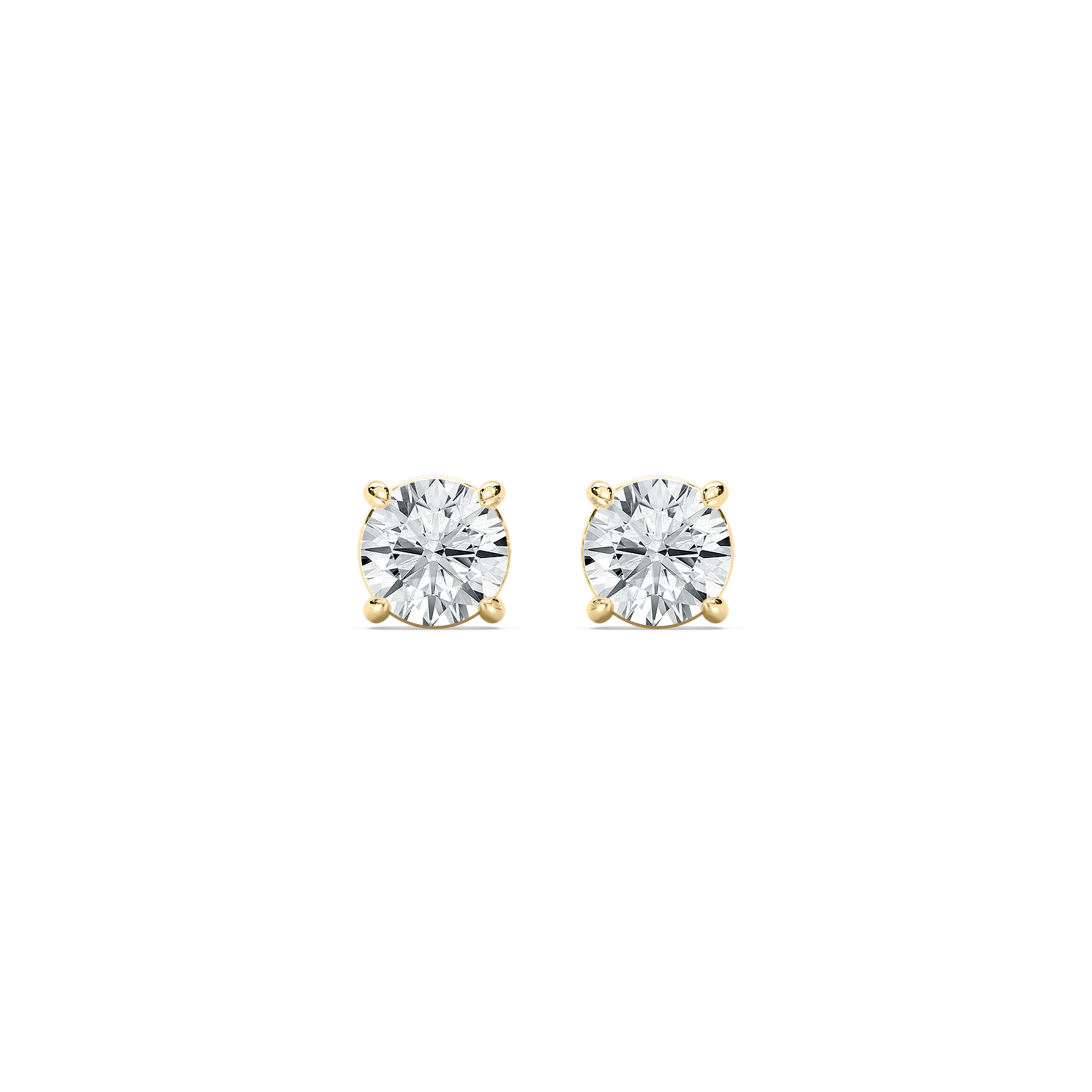 Round Diamond Dory Stud Earrings