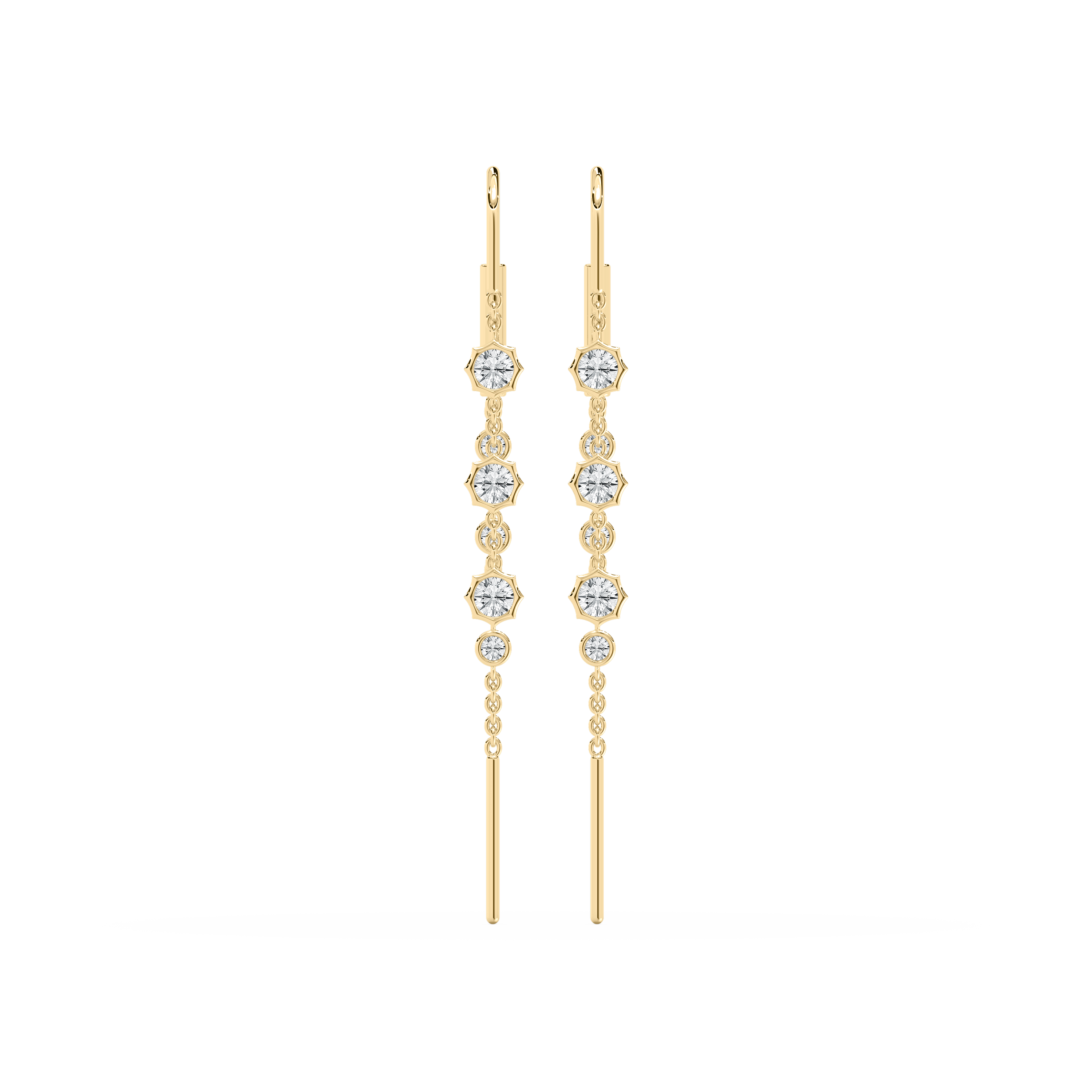 Round Diamond Aaida Fashion Sui Dhaga Earring