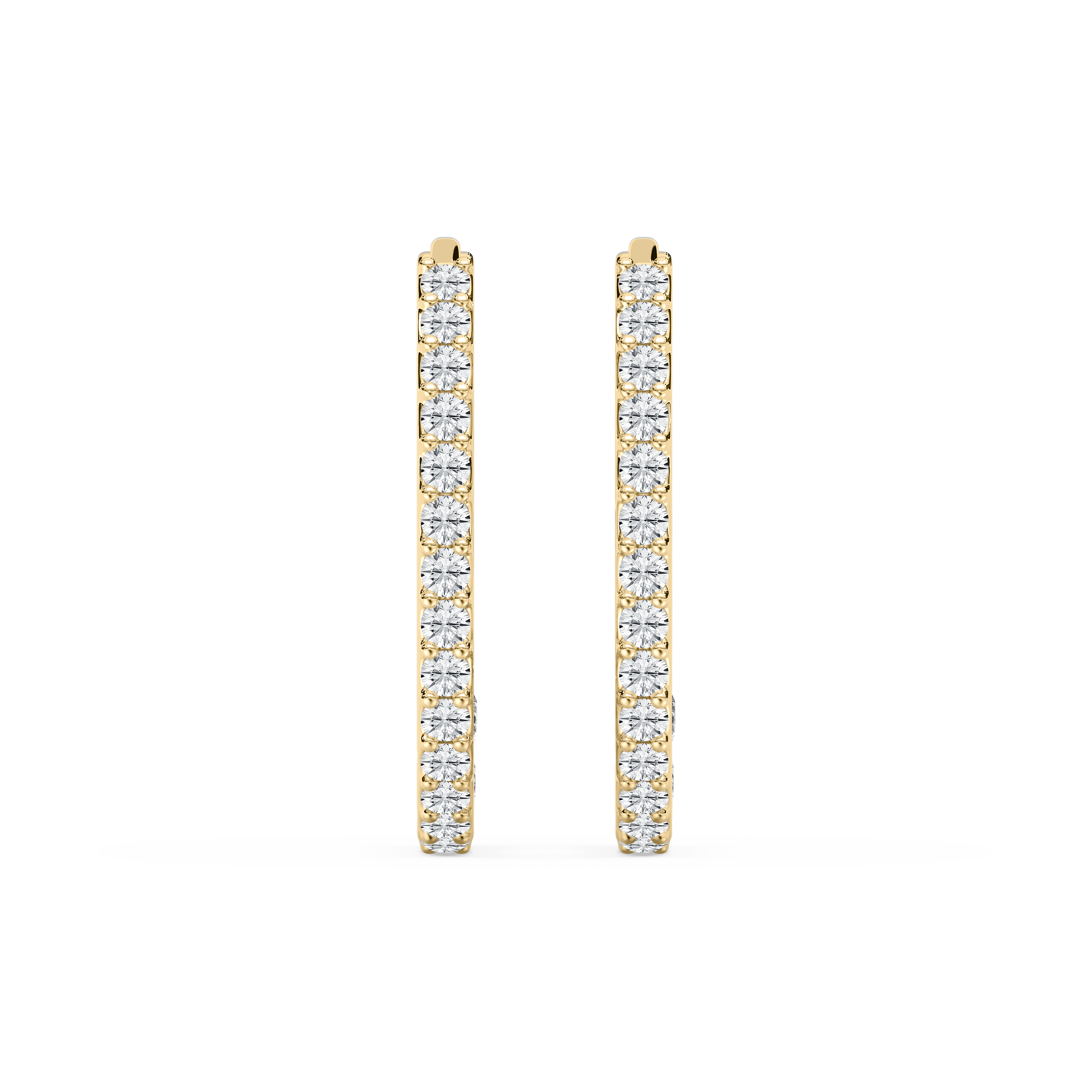 Severine Round Diamond Hoops Earring