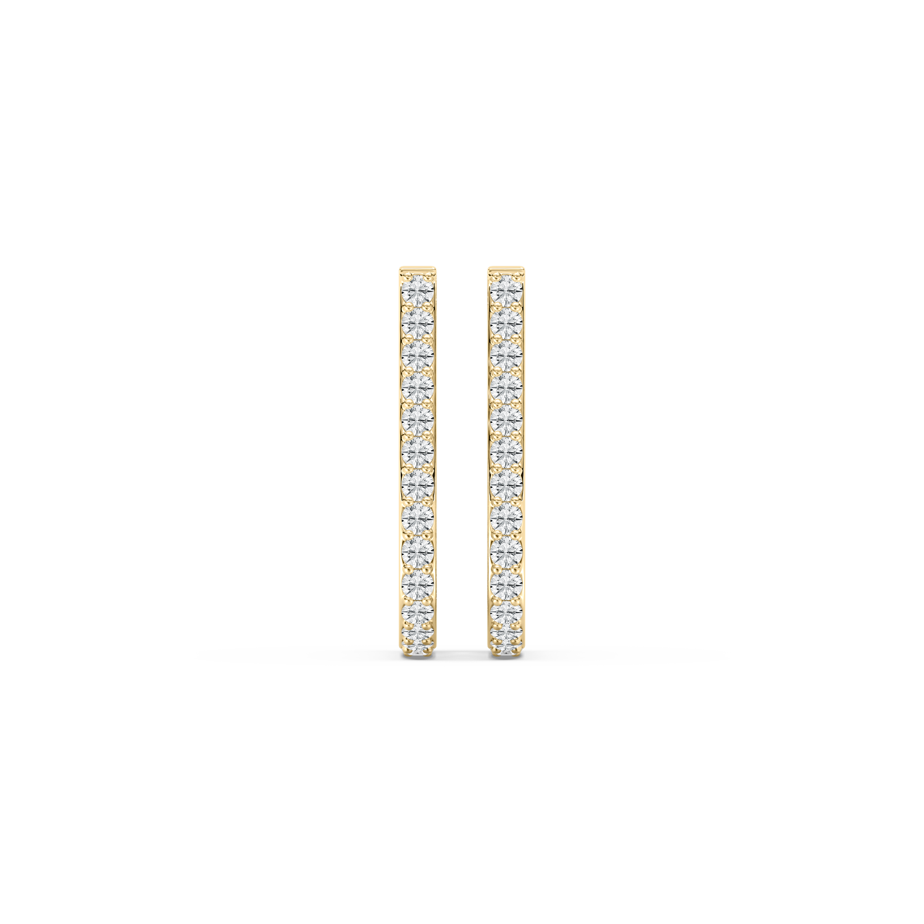 Affinity Side Design Round Diamond Hoops Earring