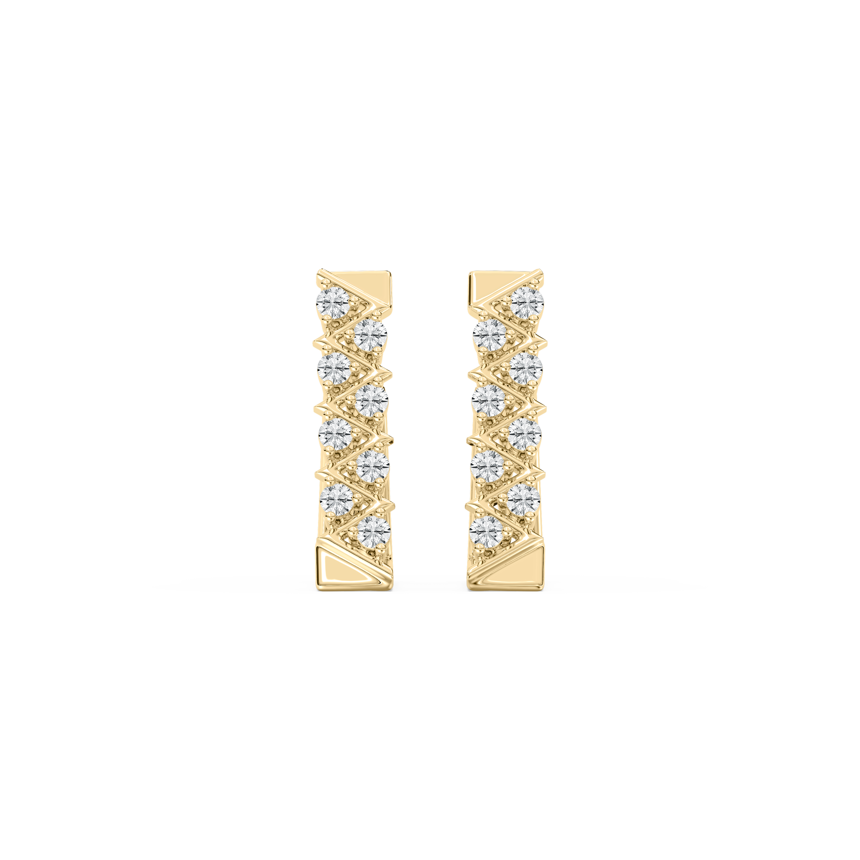 Round Diamond Lepah Fashion Hoops Earring