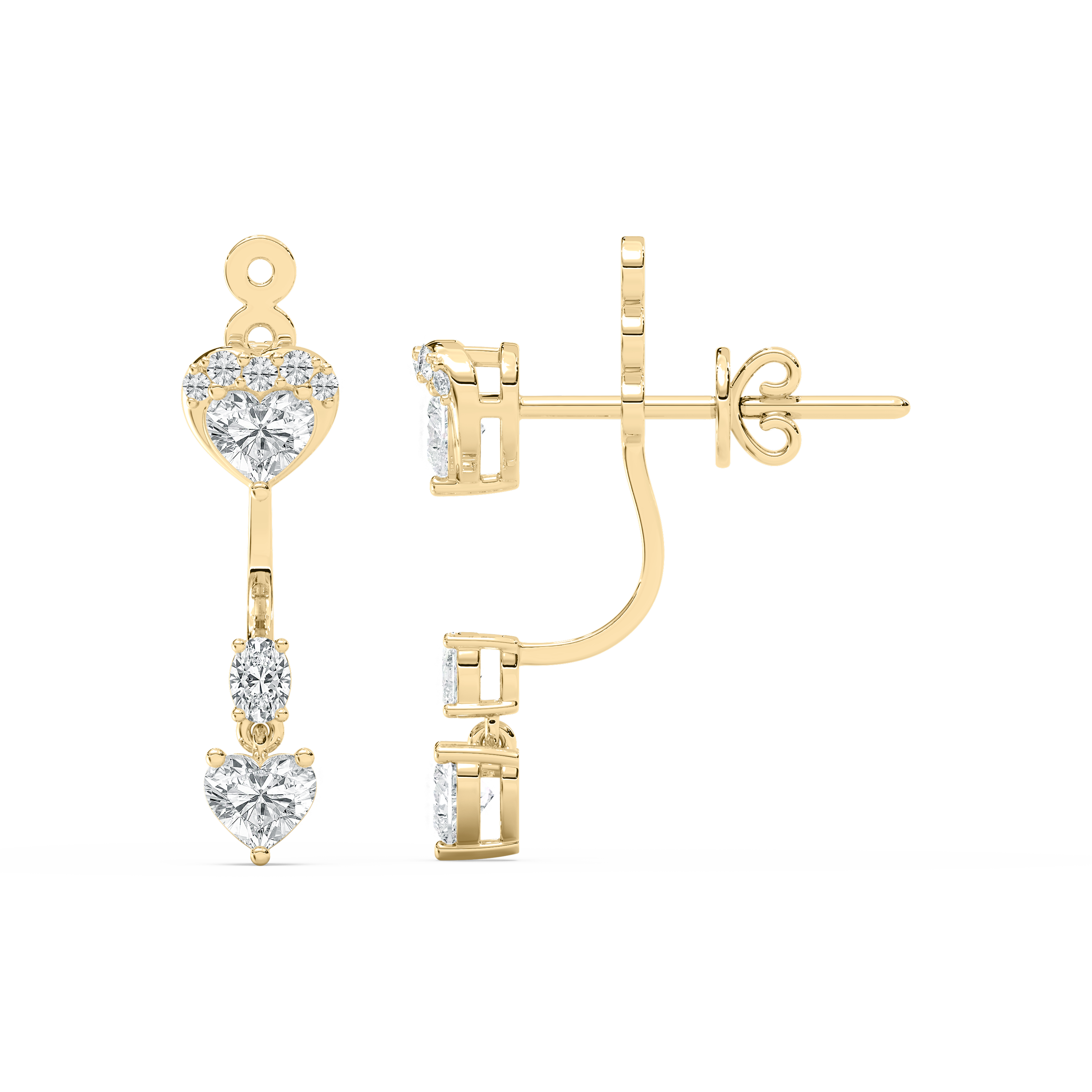 1.25 Carat Multi Shape Diamond Siena Fashion Earring