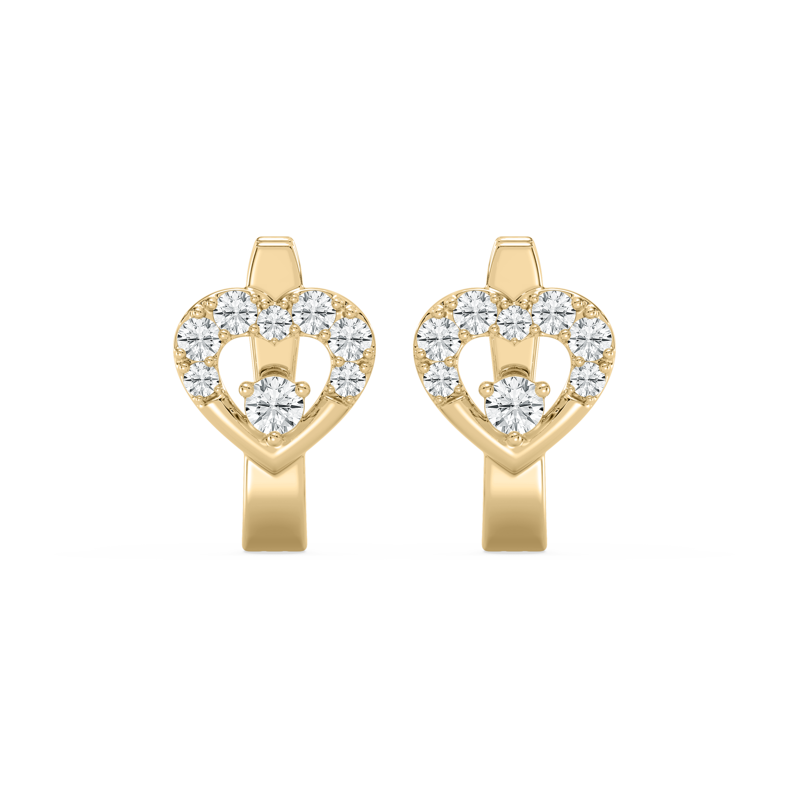 Round Diamond Luella Fashion Hoop Earring 
