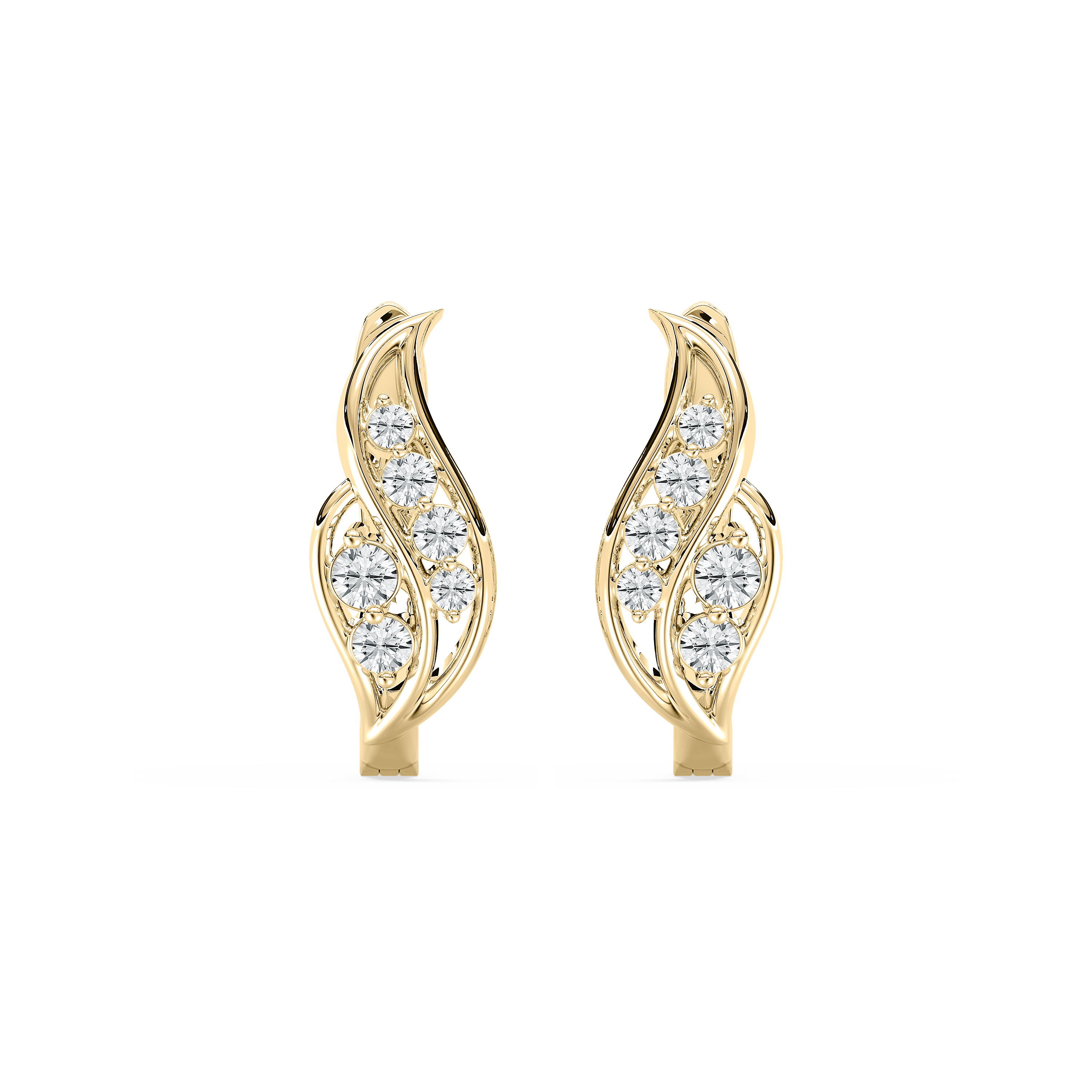 Round Diamond Alzena Fashion Hoop Earring 
