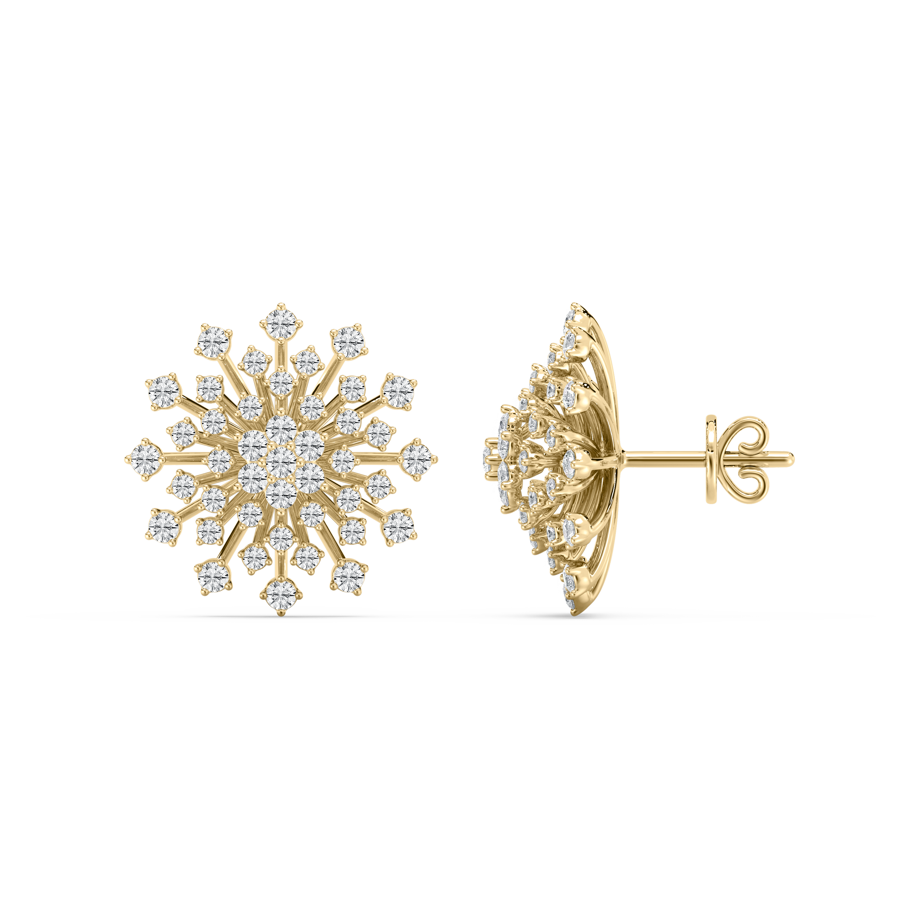 1.52 Carat Round Diamond Ezlyn Stud Earring 