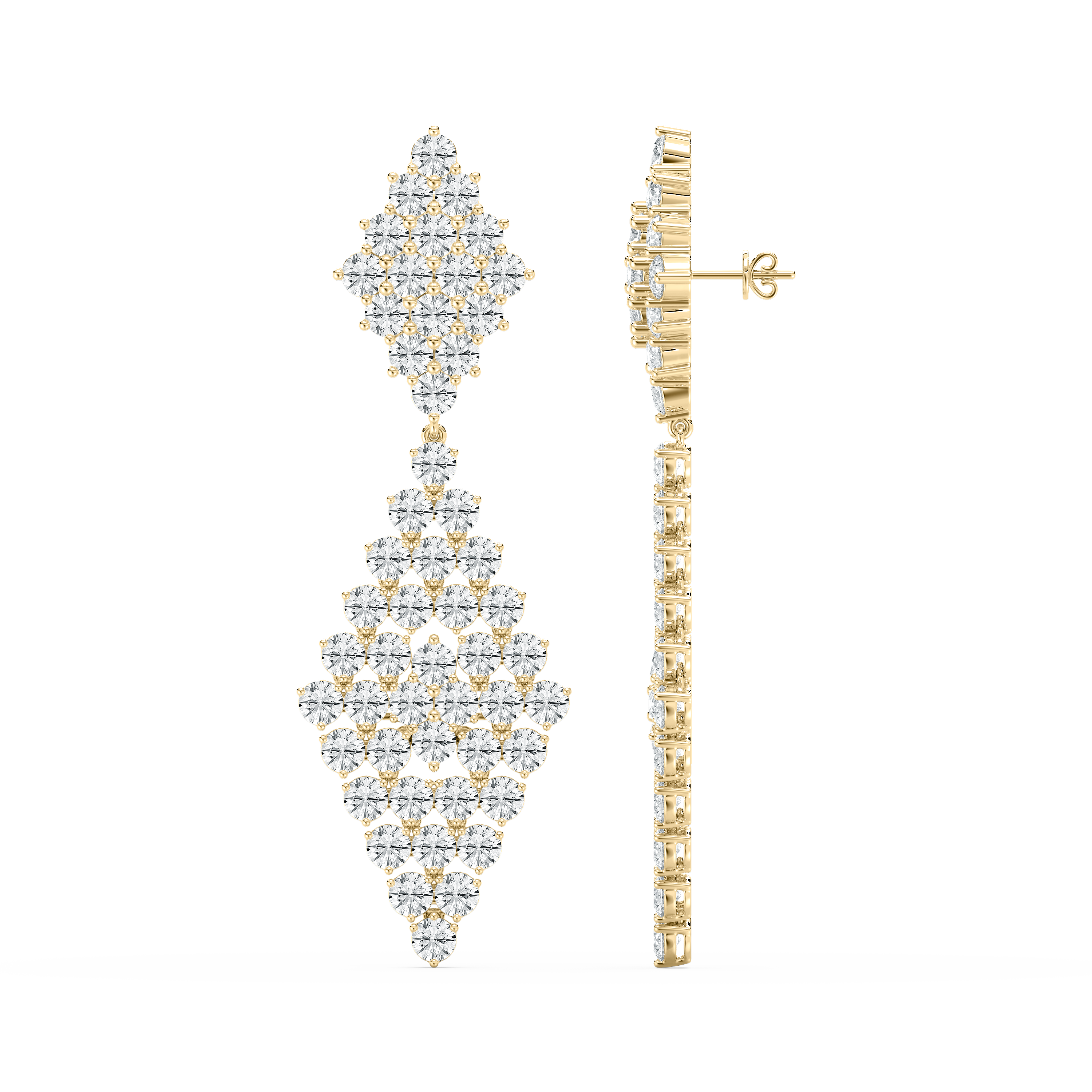 24.40 Carat Round Diamond Eirene Dangler Earring 