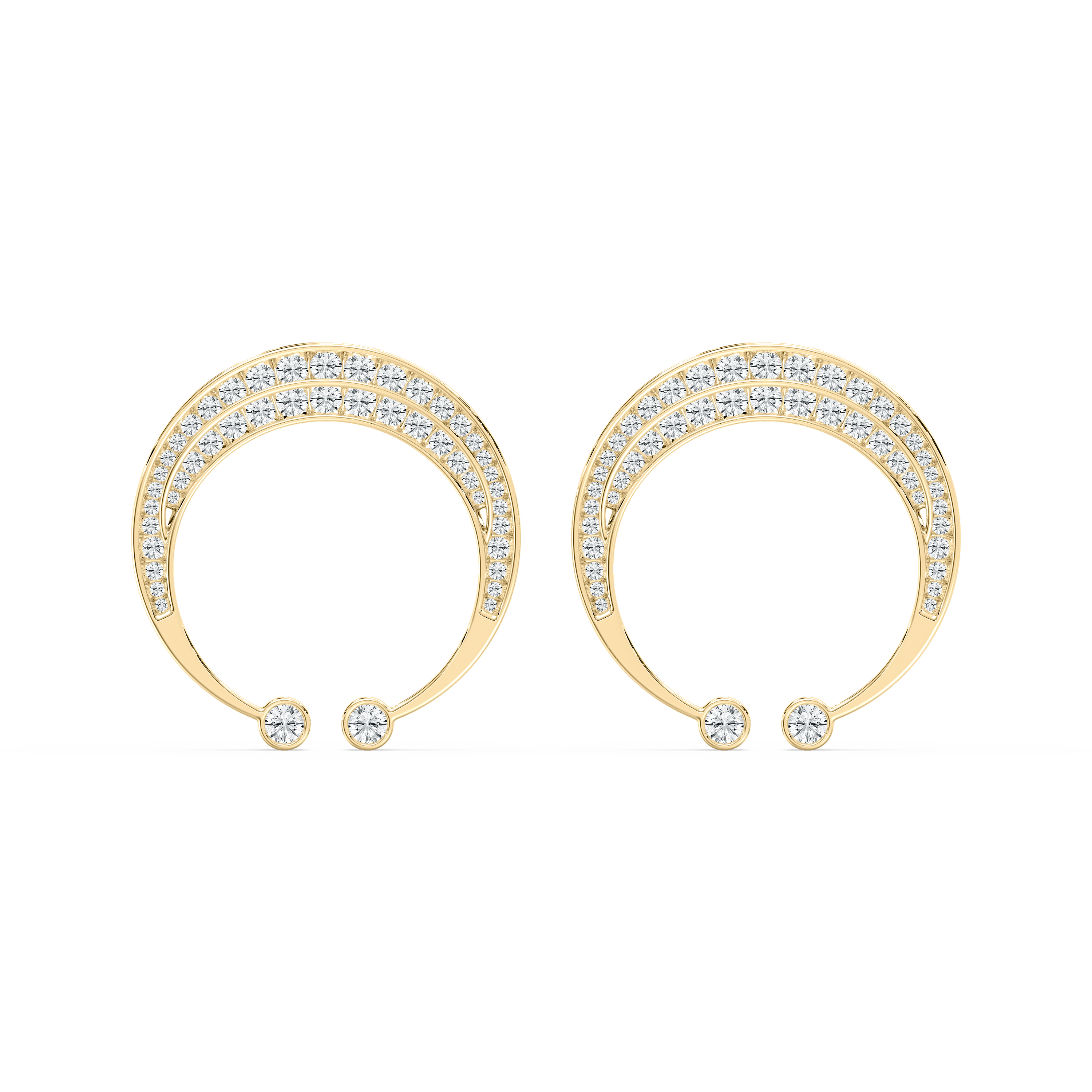 4.90 Carat Round Diamond Fashion Earring 