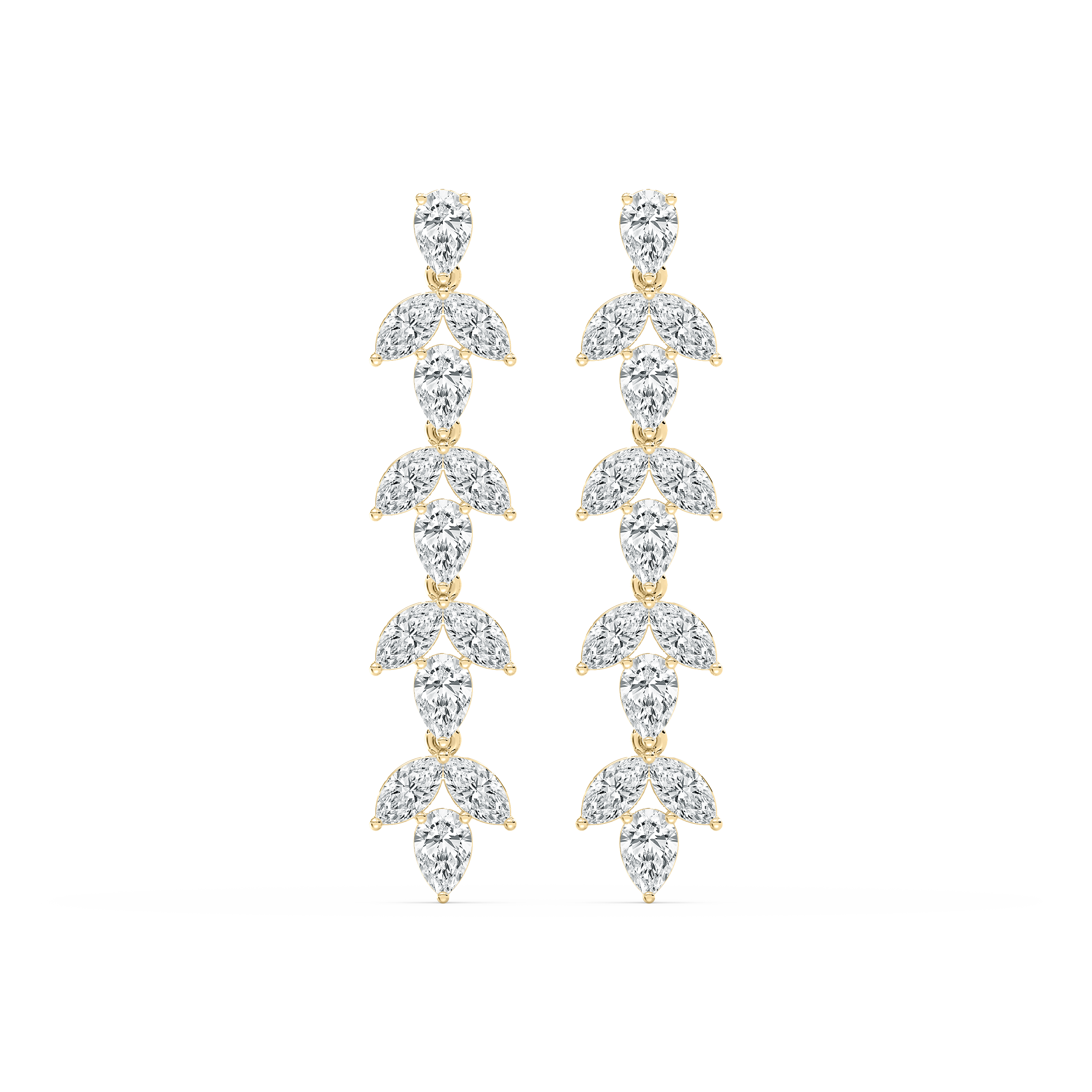 3.10 Carat Pear And Marquise Diamond Fantine Fashion Earring 