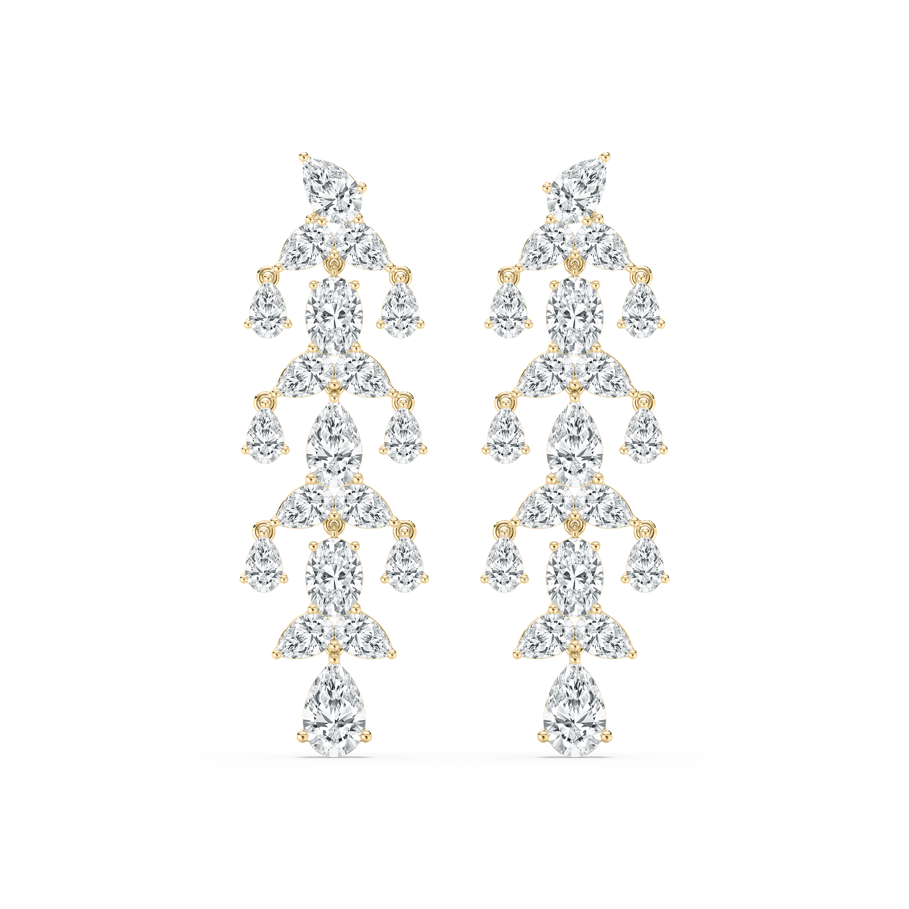 14.70 Carat Pear And Oval Diamond Harshika Dangler Earring