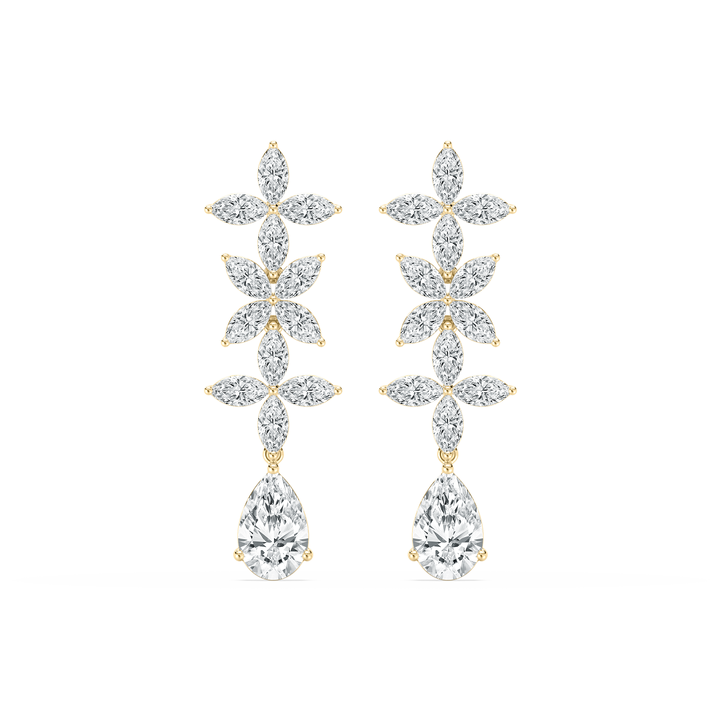 Pear And Marquise Diamond Cariaa Dangler Earring
