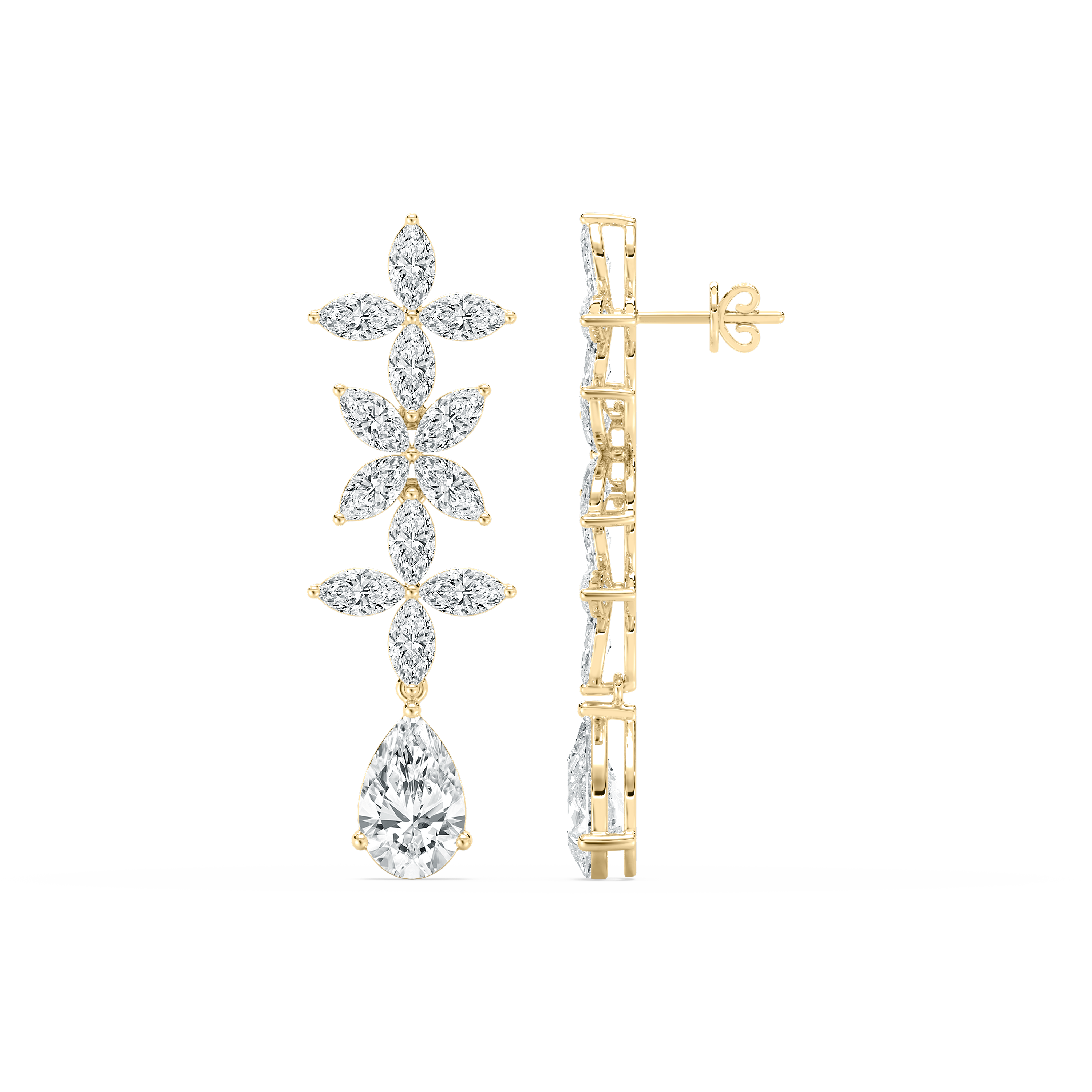 Pear And Marquise Diamond Cariaa Dangler Earring