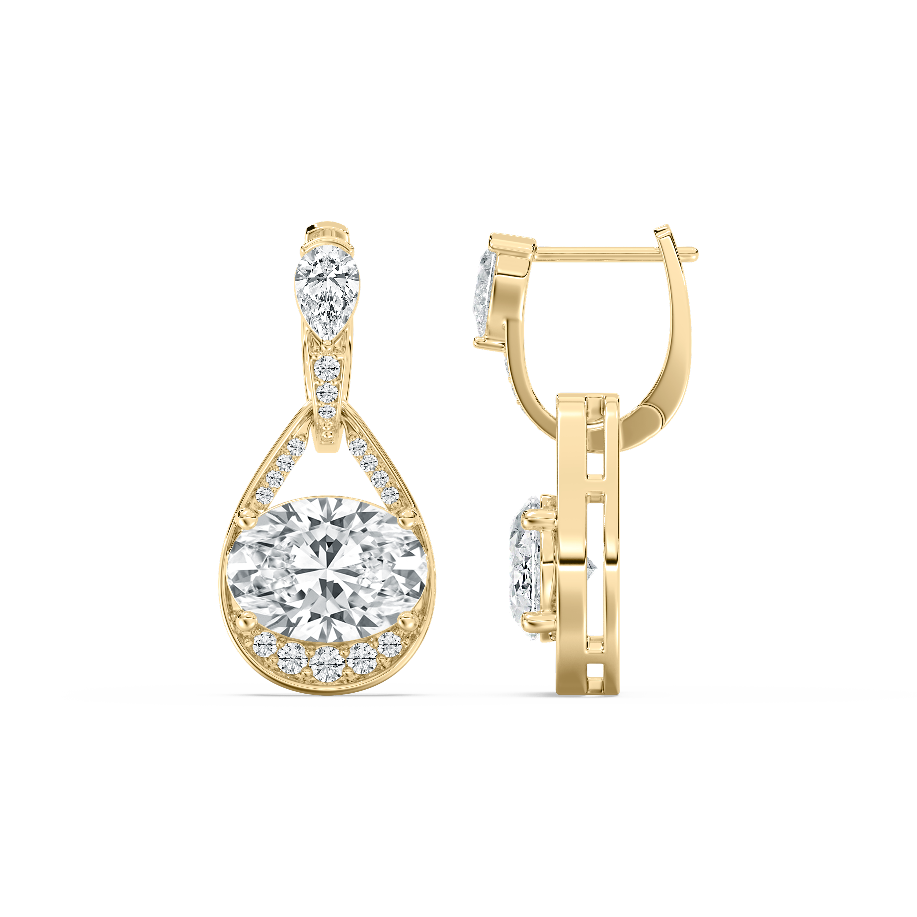 Multi Shape Diamond Floro Hoops And Balis