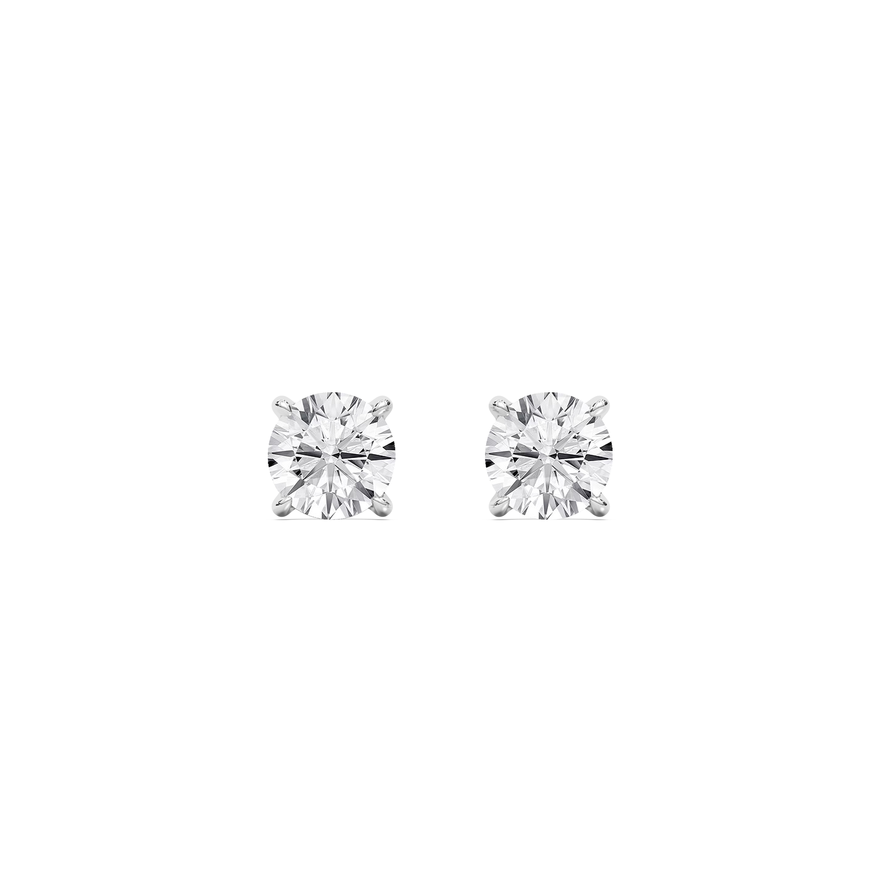 2 Carat Round Diamond Yulia Stud Earring