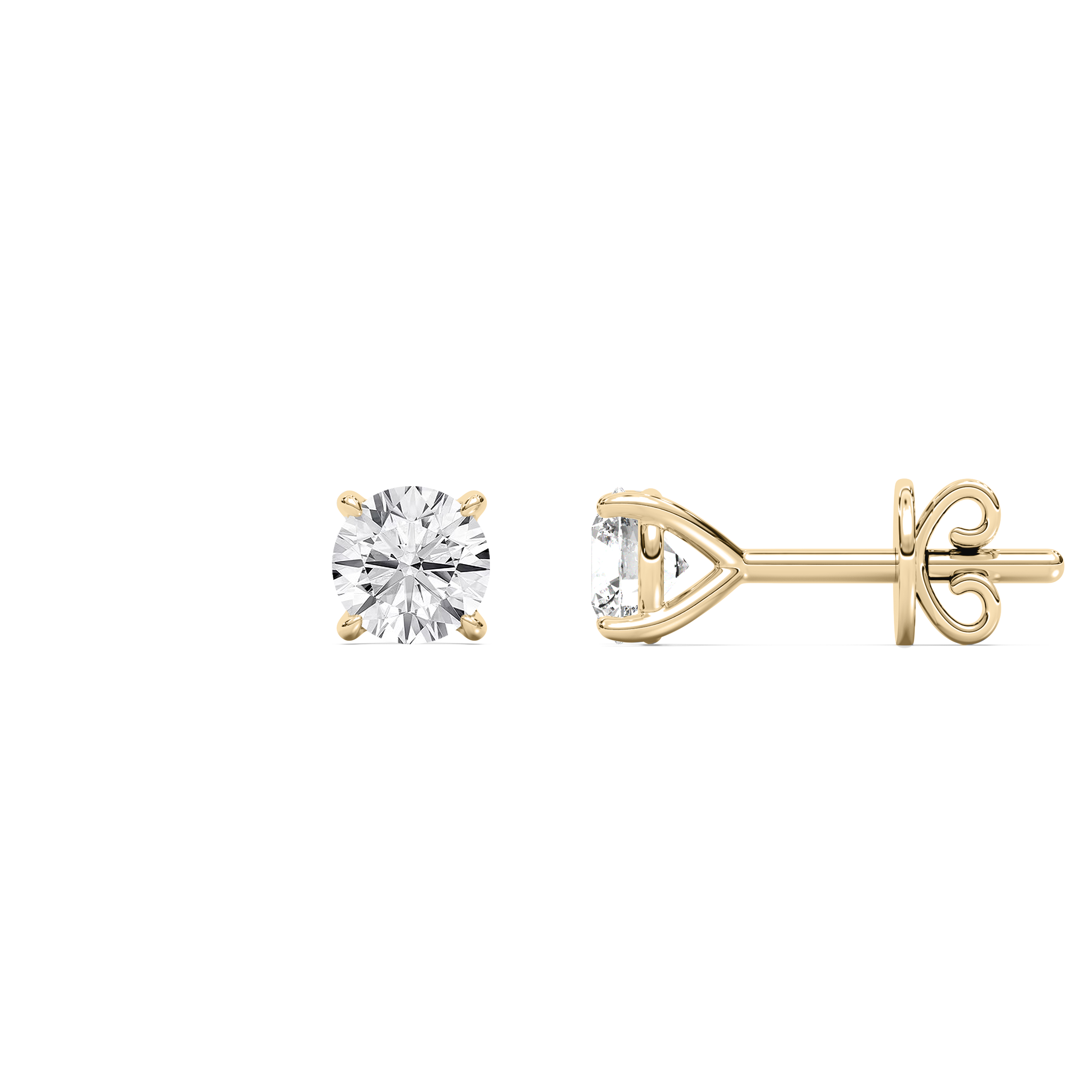 3 Carat Round Diamond Kyneri Stud Earring
