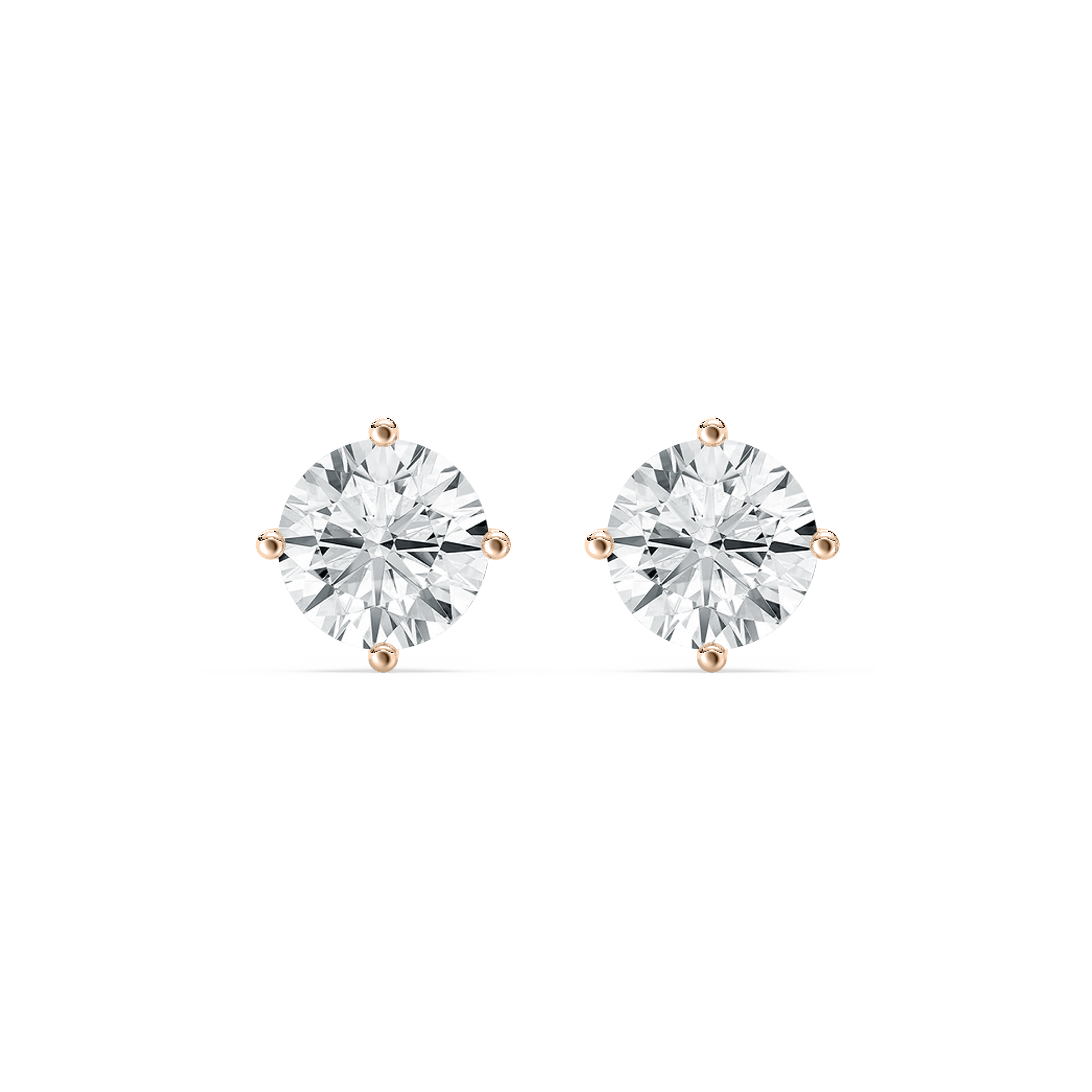 4 Carat  Round Diamonds Modish Stud Earring