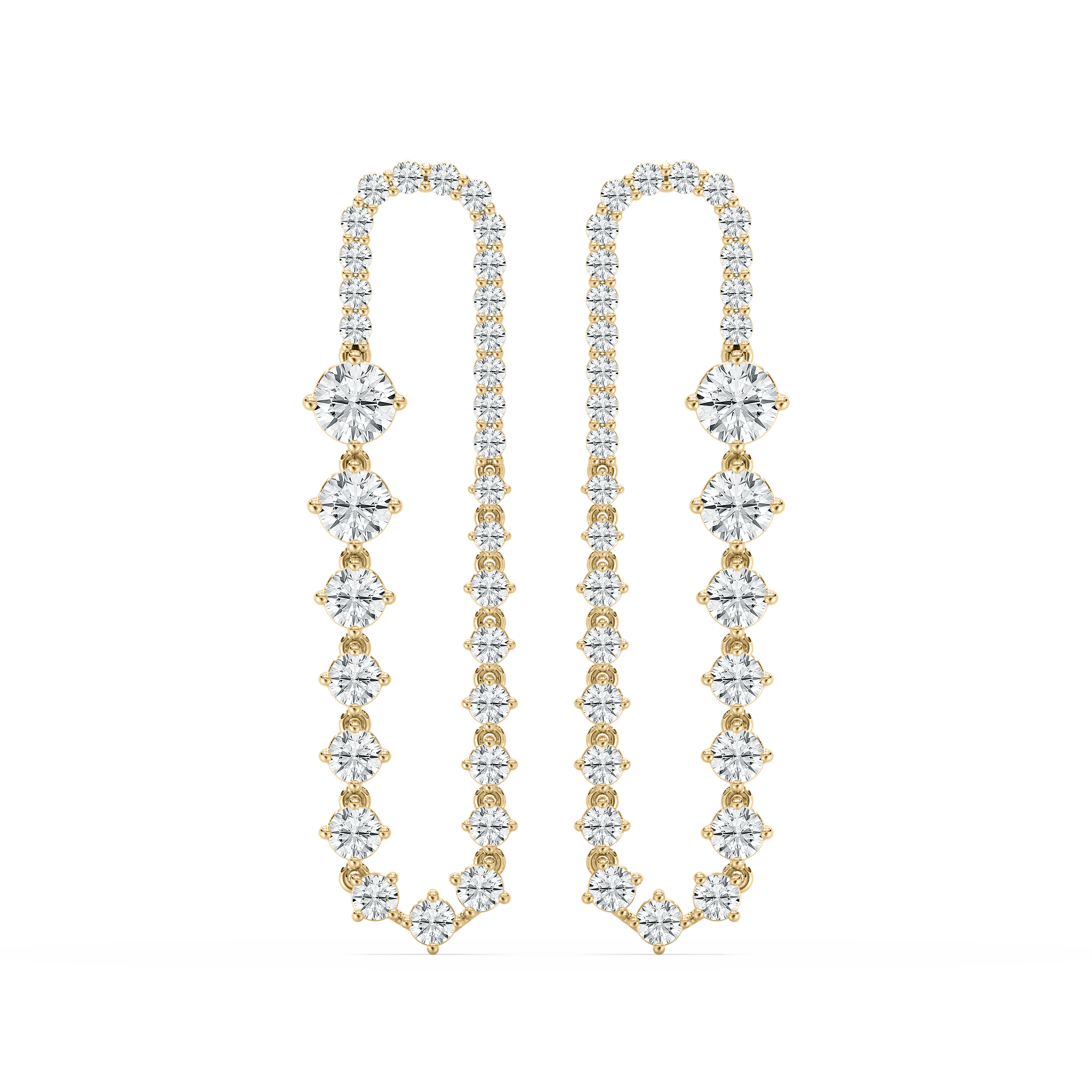 6 Carat Round Diamond Graduated Fashion Dangler