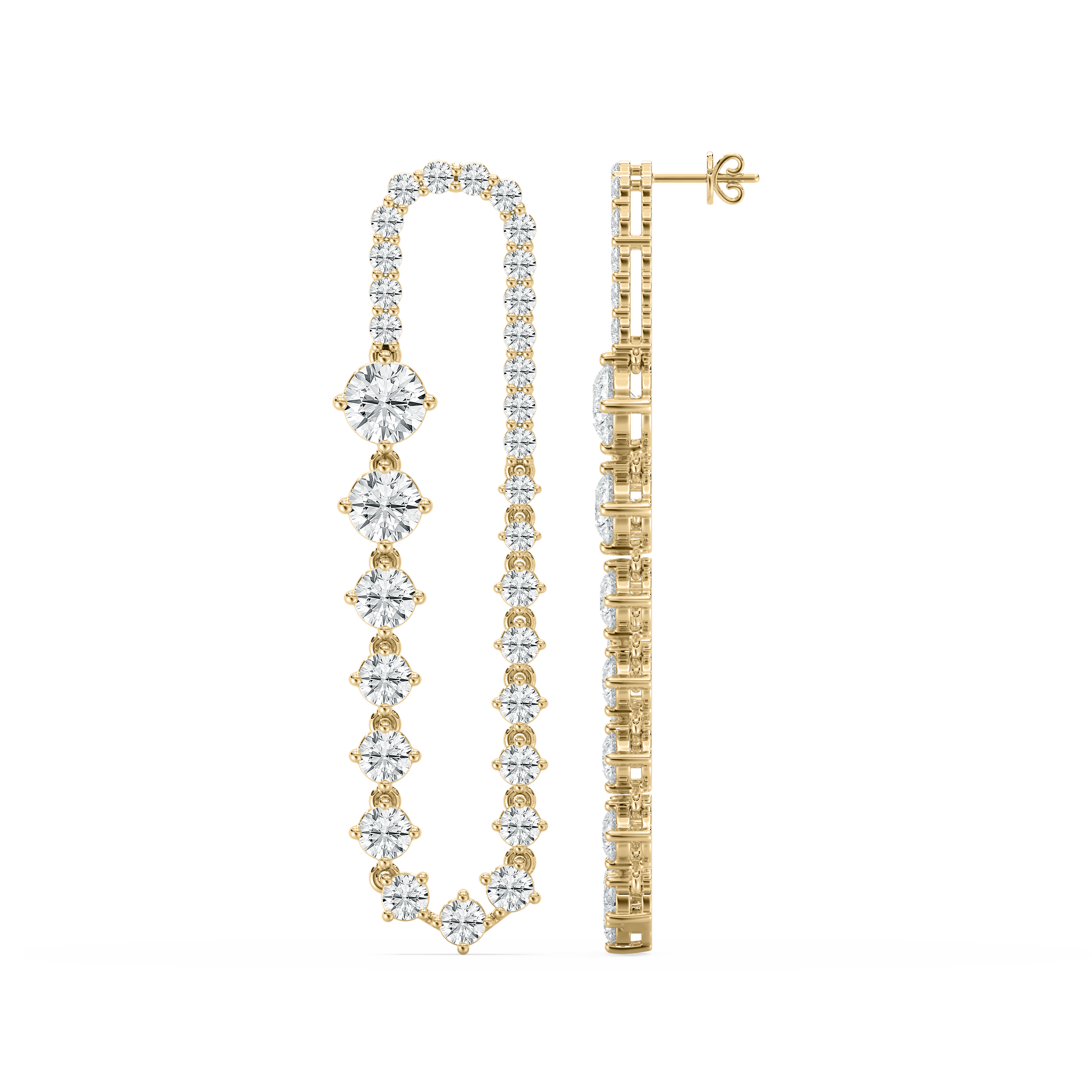 6 Carat Round Diamond Graduated Fashion Dangler