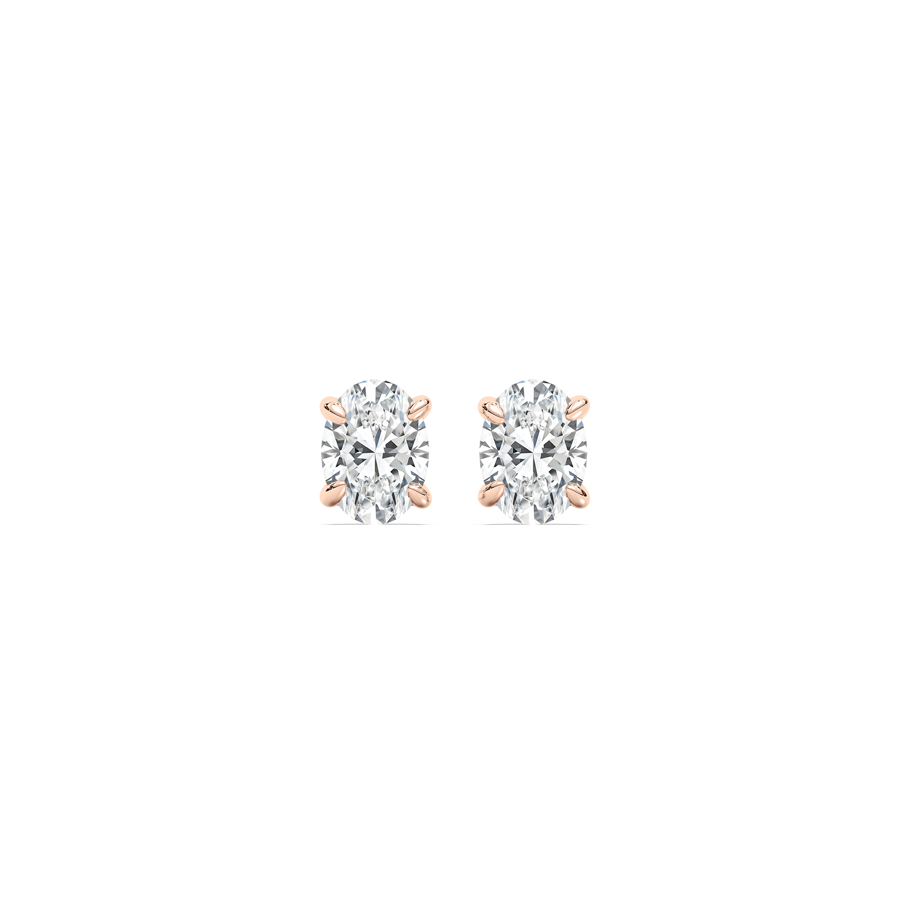 1 Carat Oval Diamond Louisa Stud Earring