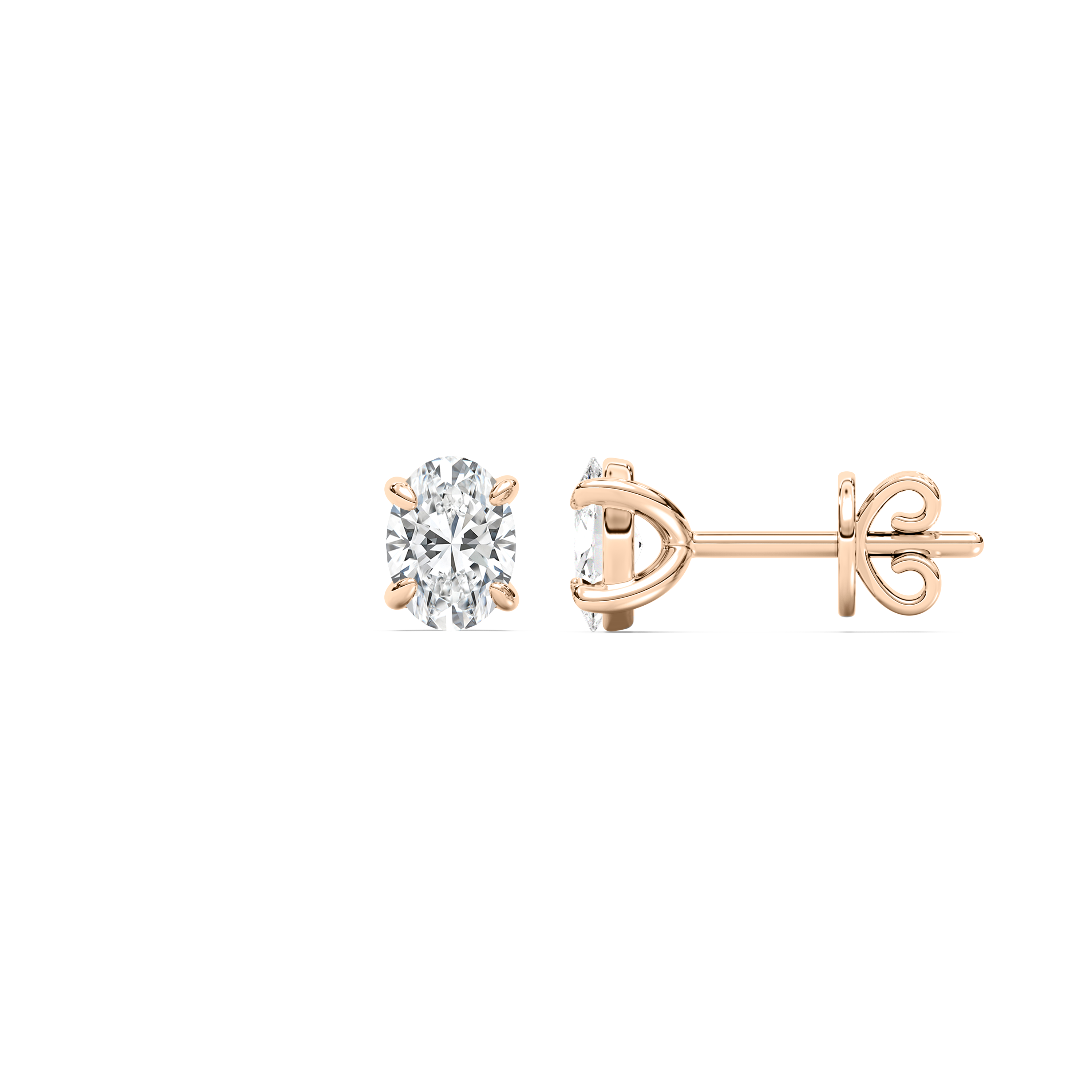 1 Carat Oval Diamond Louisa Stud Earring