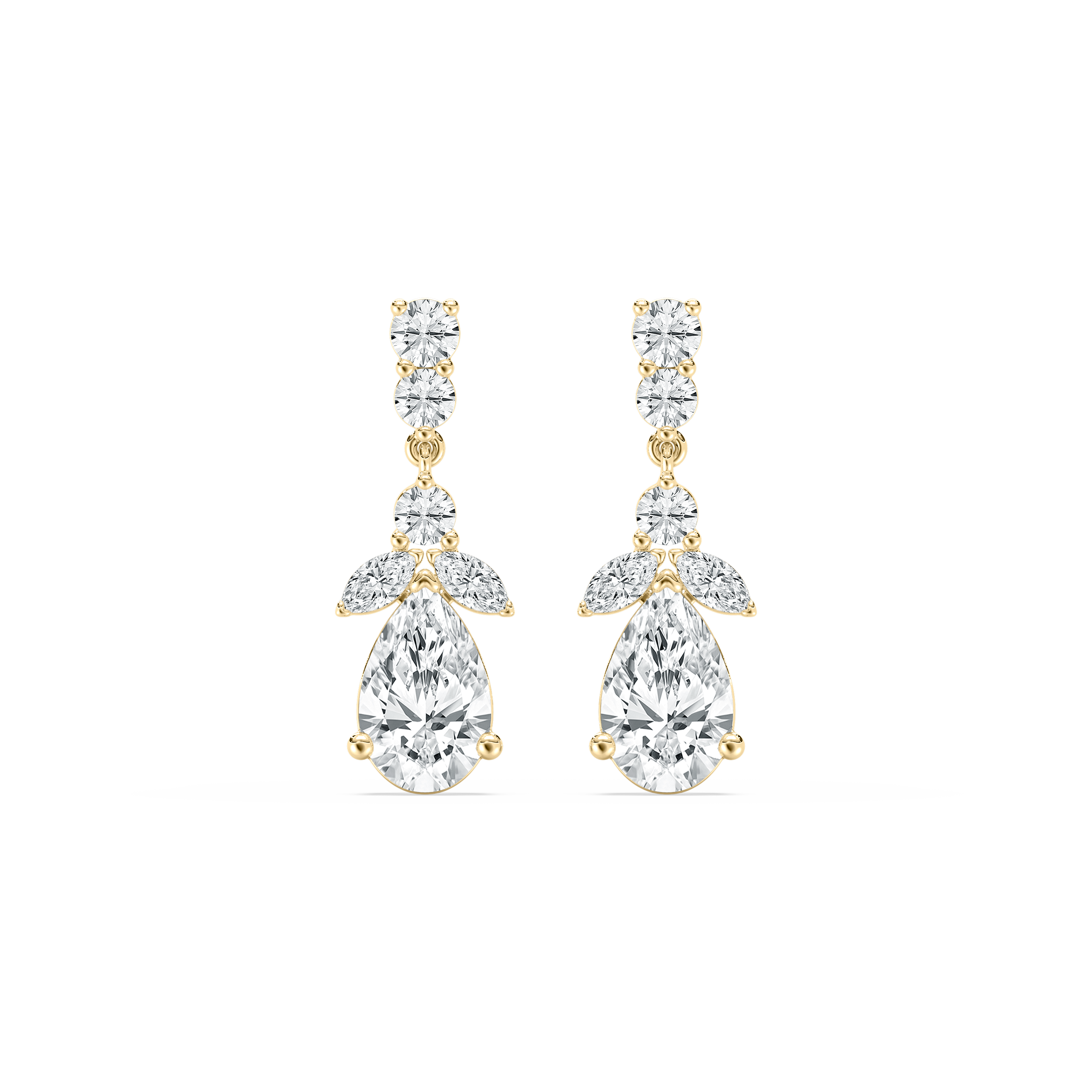 Multi Shape Diamond Dandelion Wish Fashion Earring