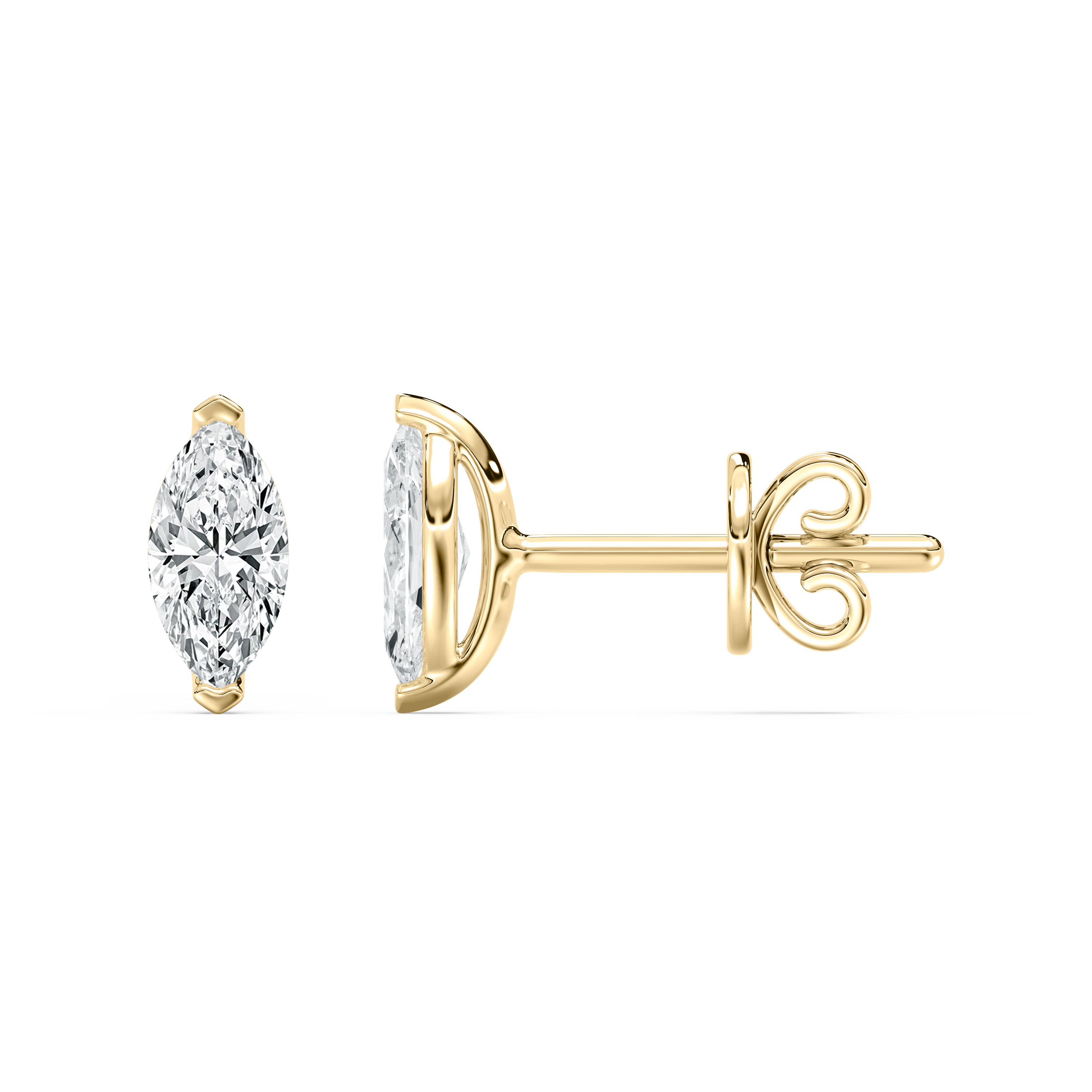0.50 Carat Marquise Diamond Elmer Stud Earring
