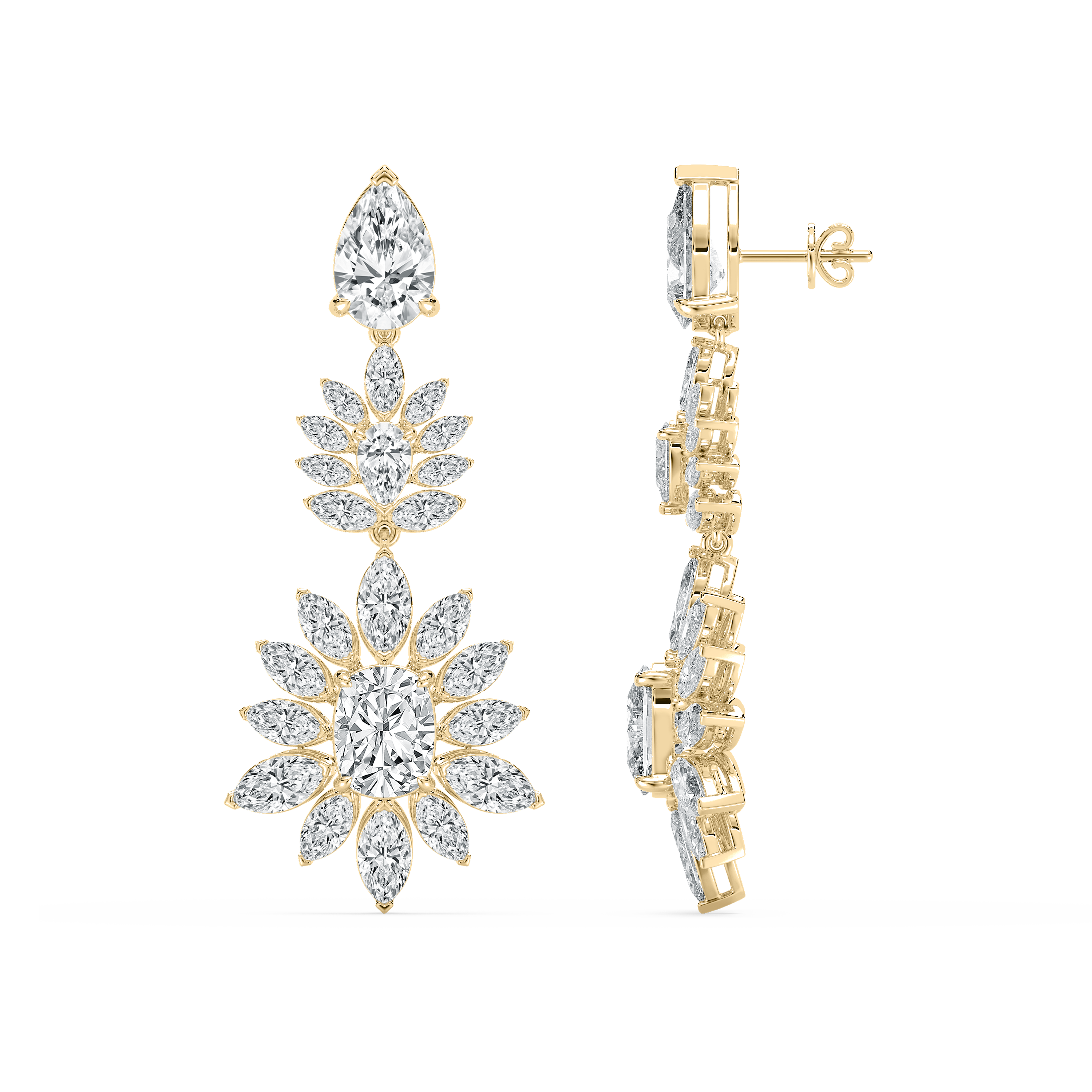 Multi Shape Diamond Glimmerstone Dangler Earring