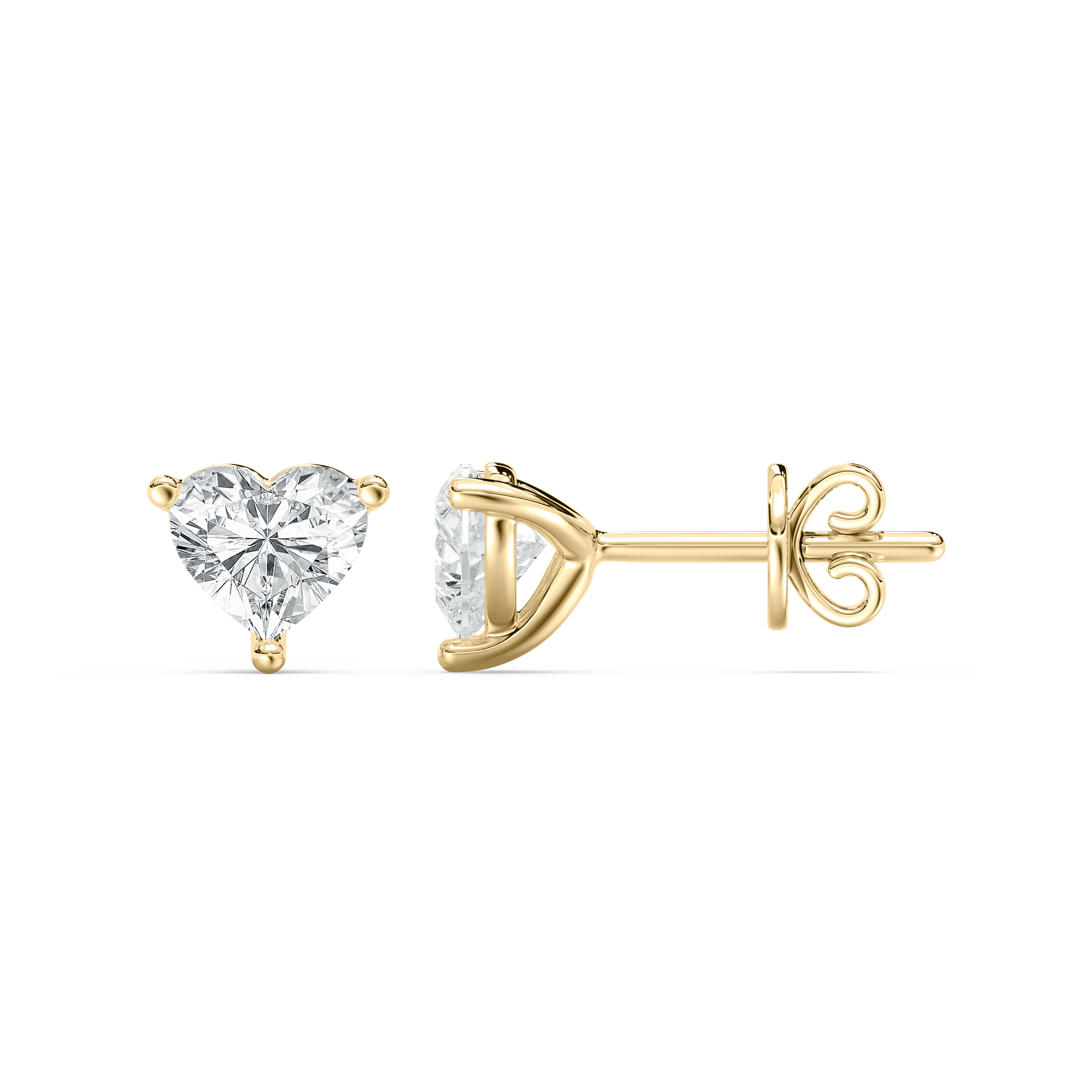 1 Carat Heart Diamond Auste Stud Earring