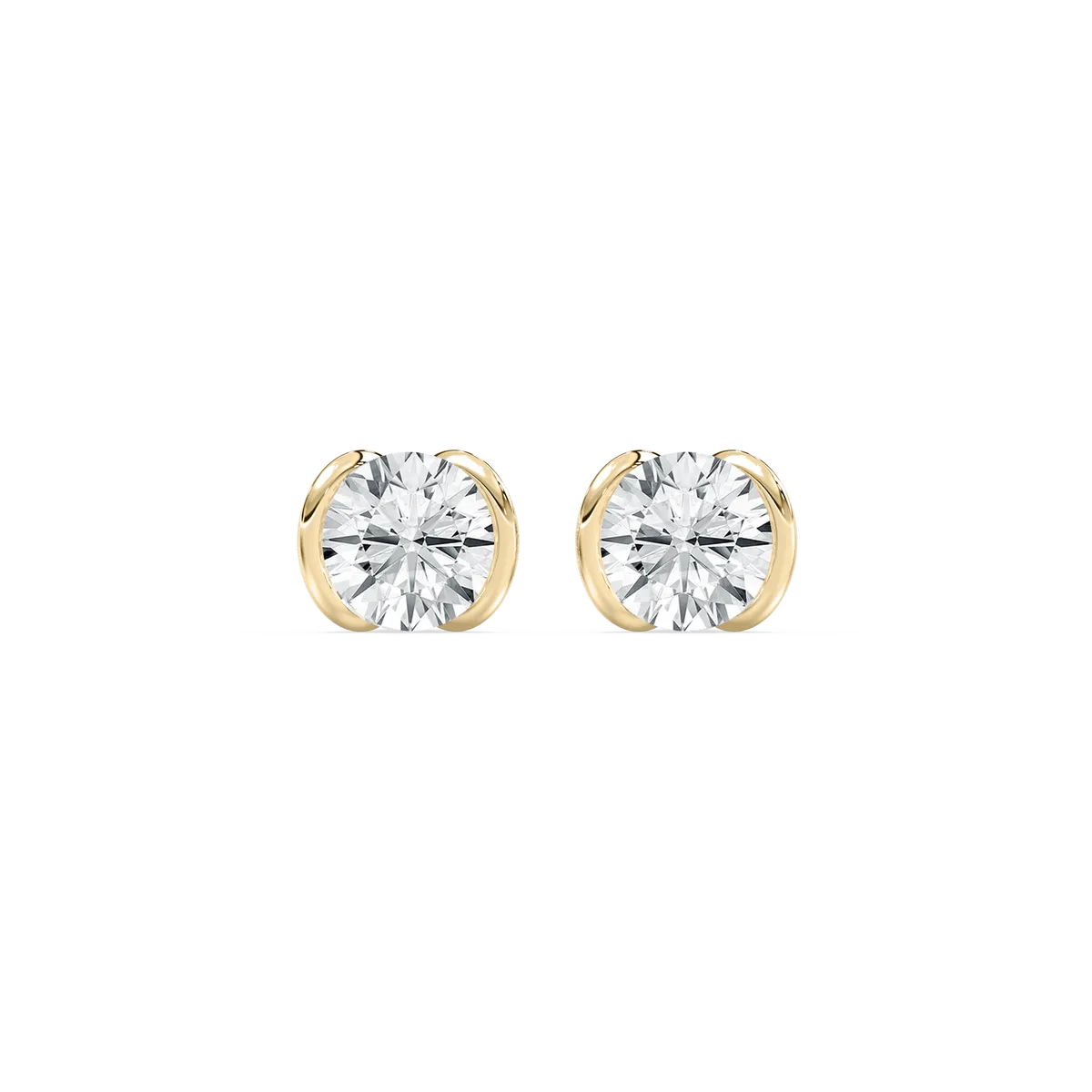 2 Carat Round Diamond Liora Stud Earring