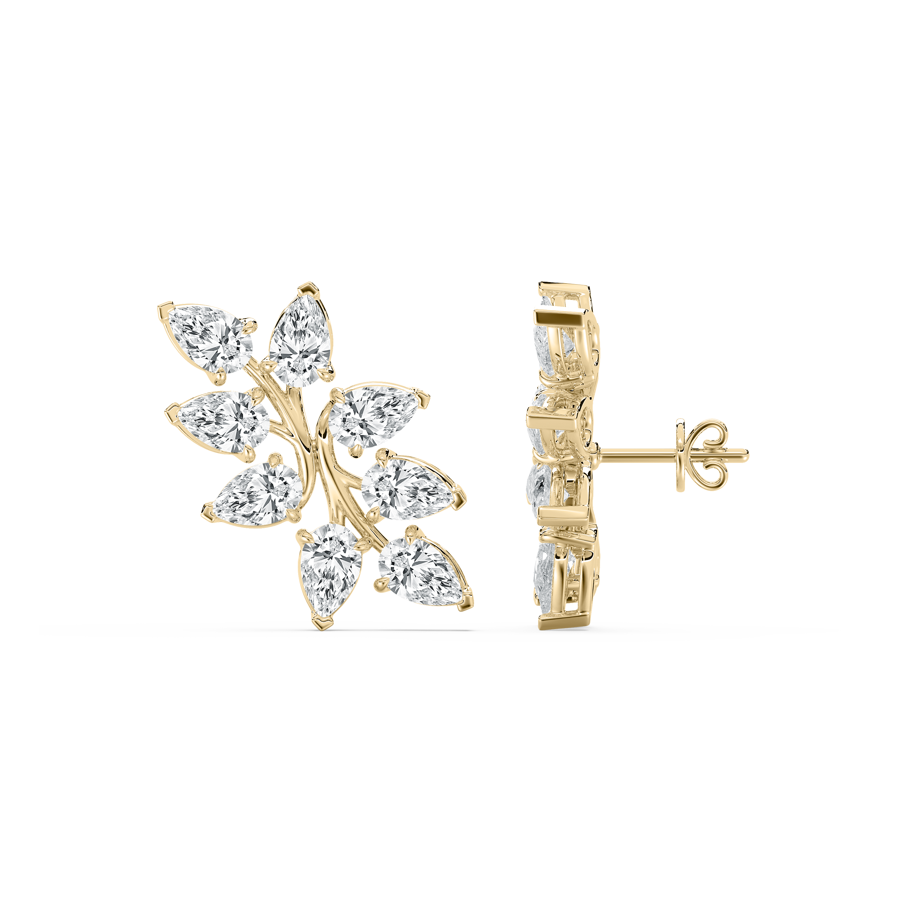 4 Carat Pear Diamond Arumey Fashion Earring