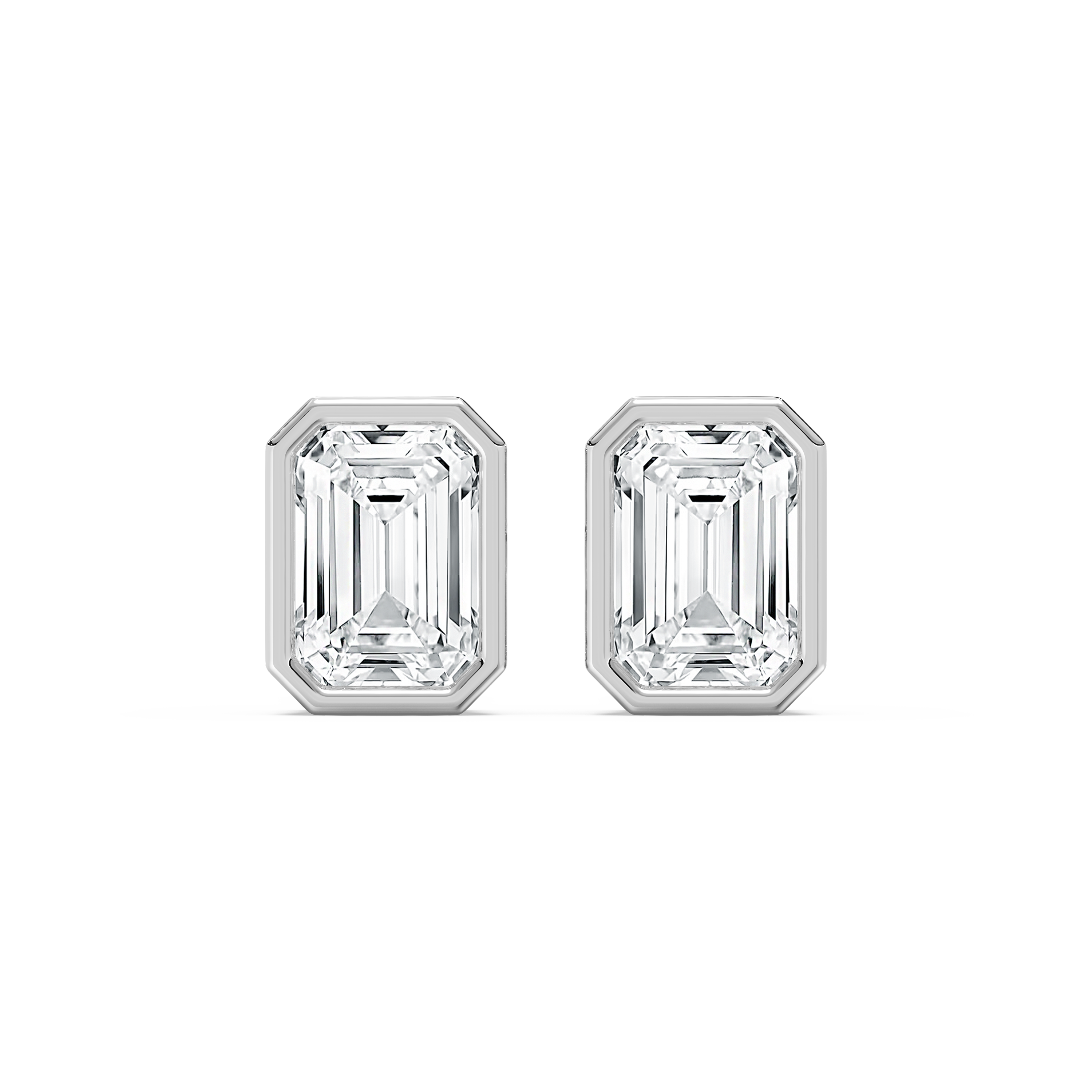2 Carat Emerald Diamond Cornaelia Stud Earring