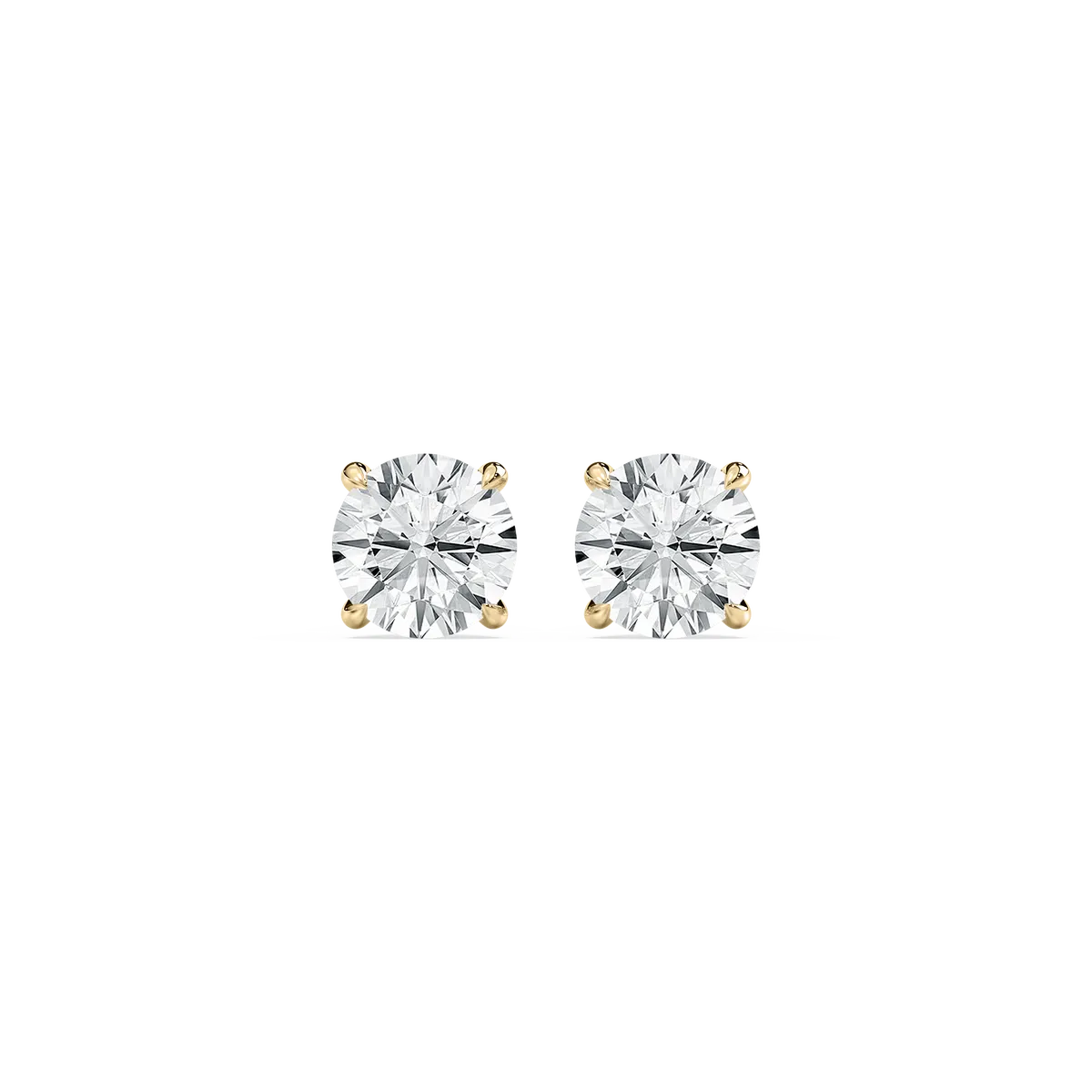 2 Carat Round Diamond Hidden Halo Stud Earring