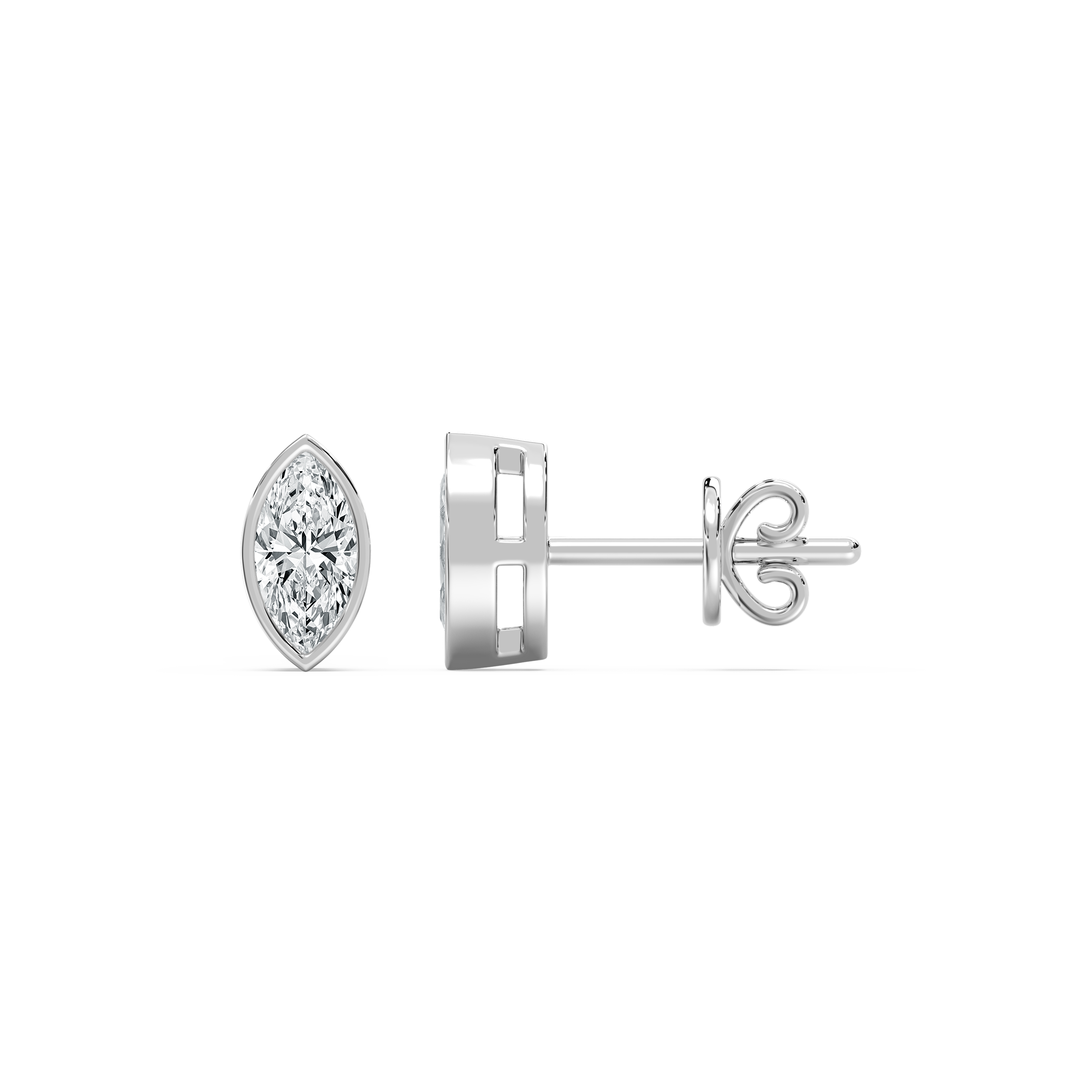 0.50 Carat Marquise Diamond Trellis Stud Earring
