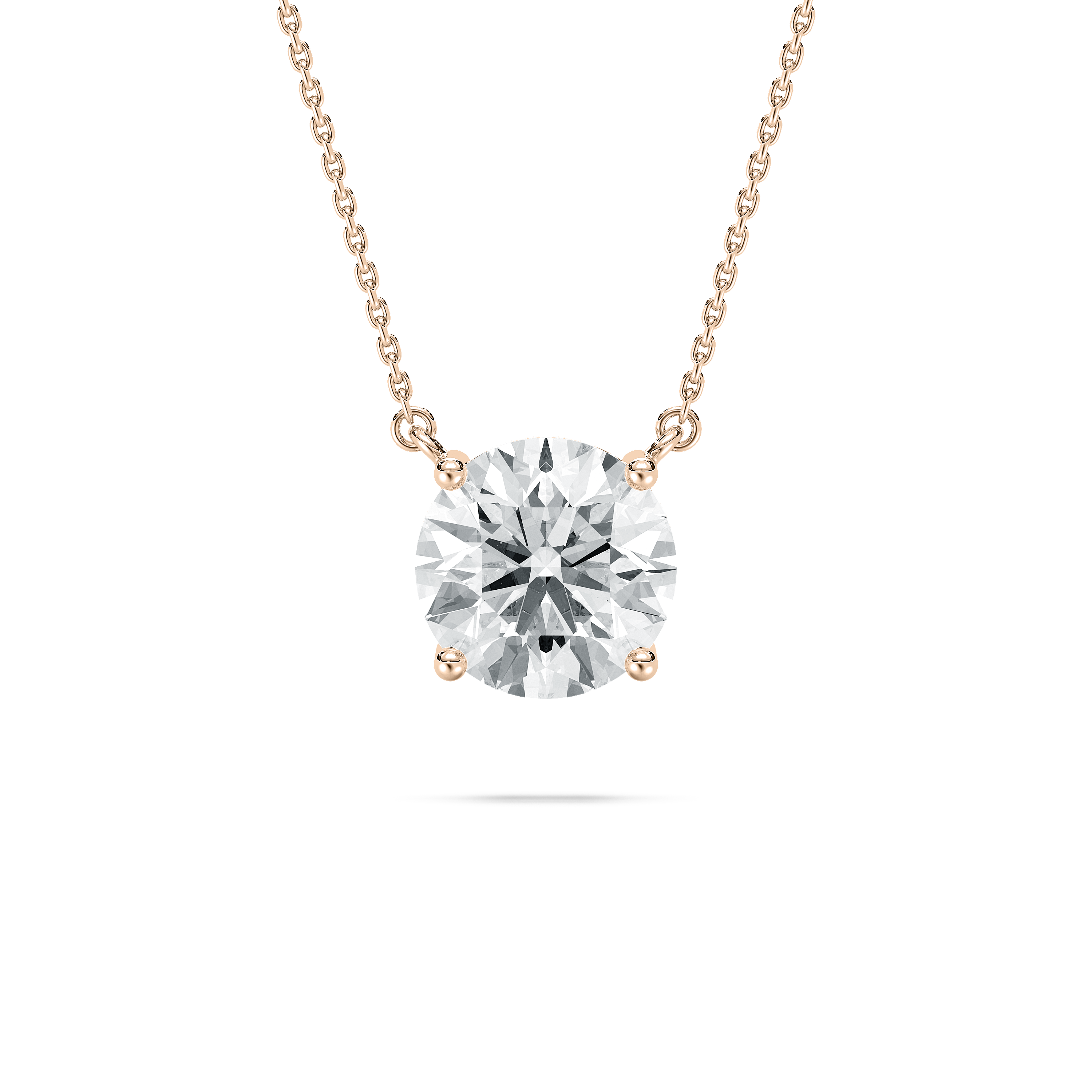 3 Carat Solitaire  Four Prong Set Diamond Pendant