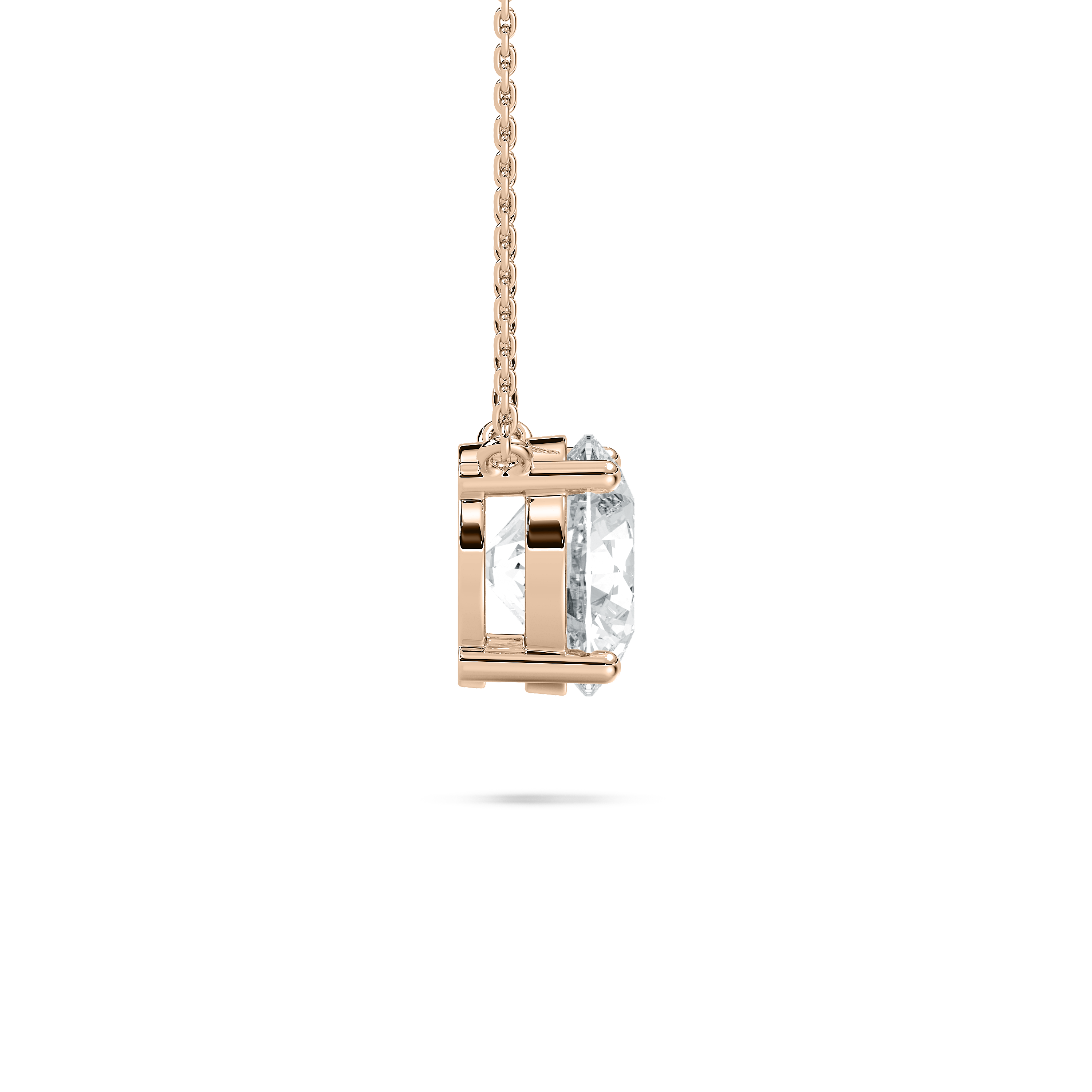 3 Carat Solitaire  Four Prong Set Diamond Pendant