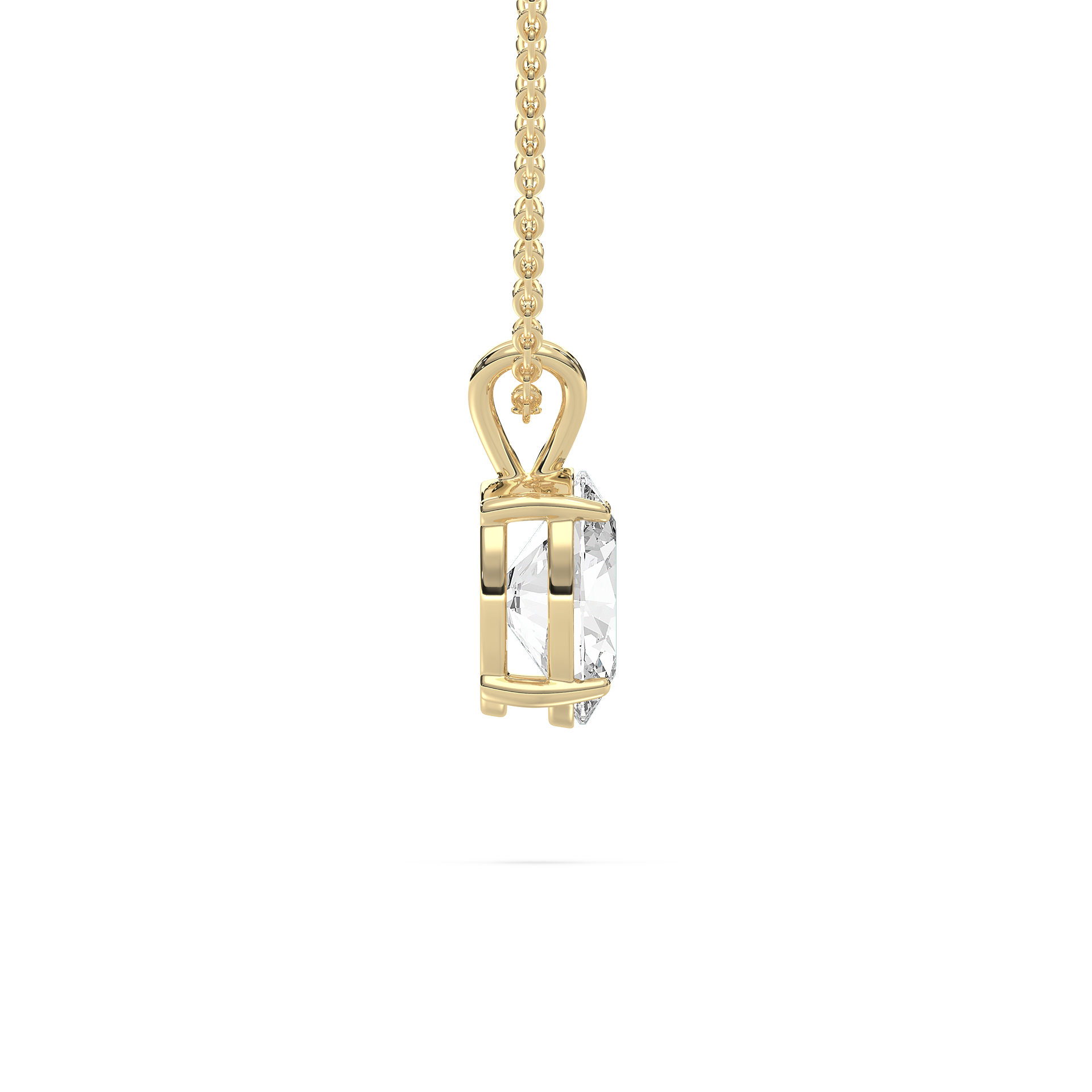 2 Carat Oval Diamond Inferno Solitaire Pendant