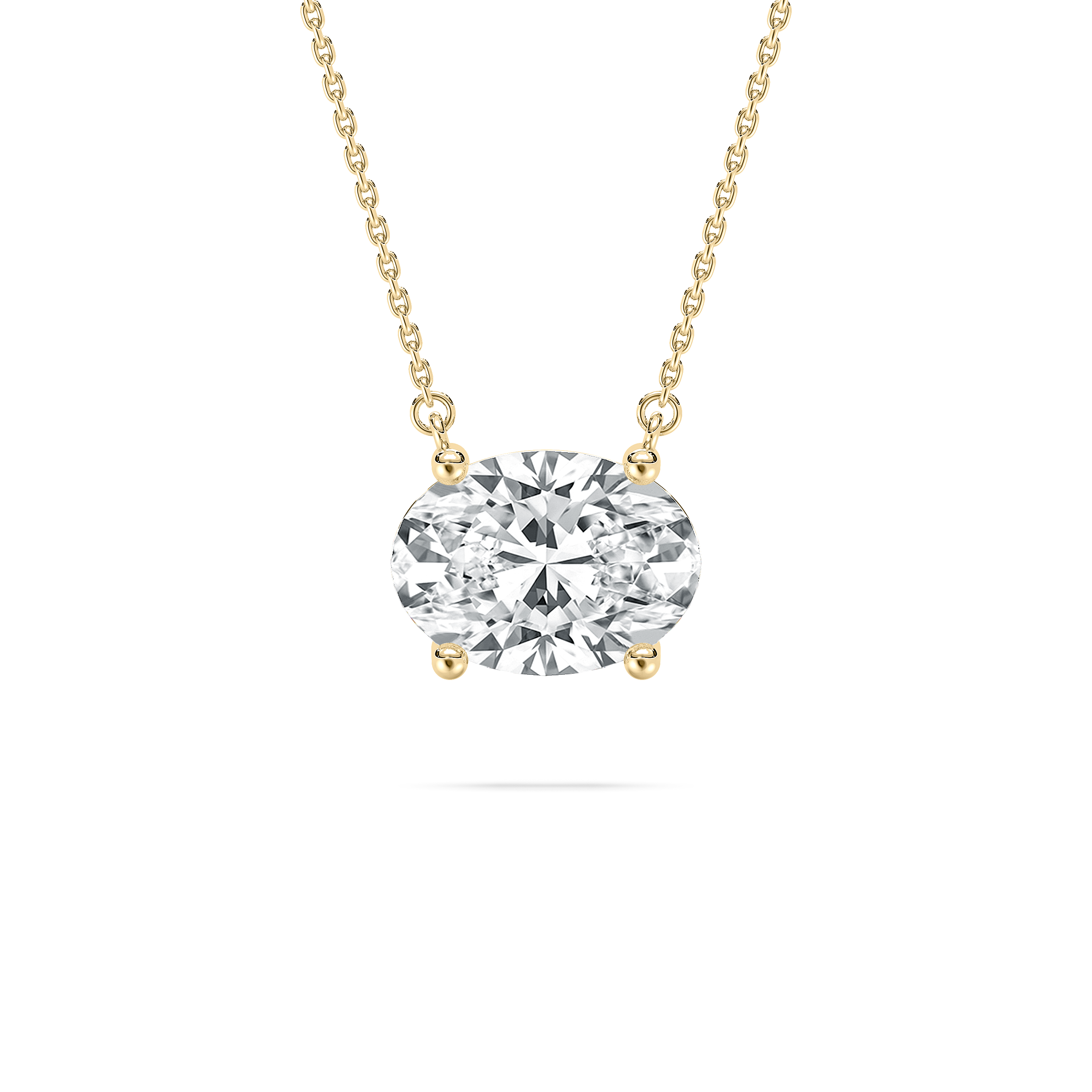 3 Carat Oval Diamond Muchi Solitaire Pendant