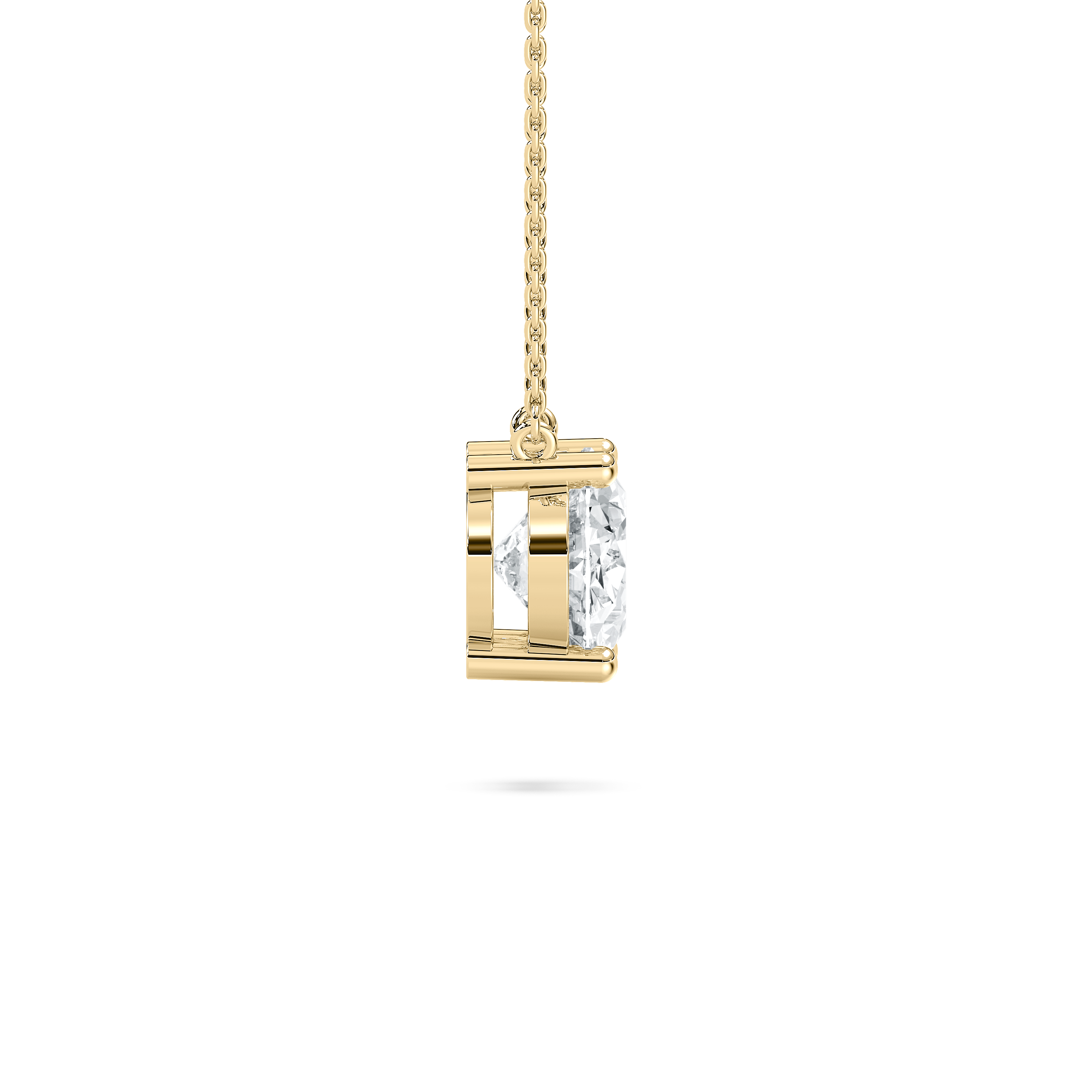 3 Carat Oval Diamond Muchi Solitaire Pendant