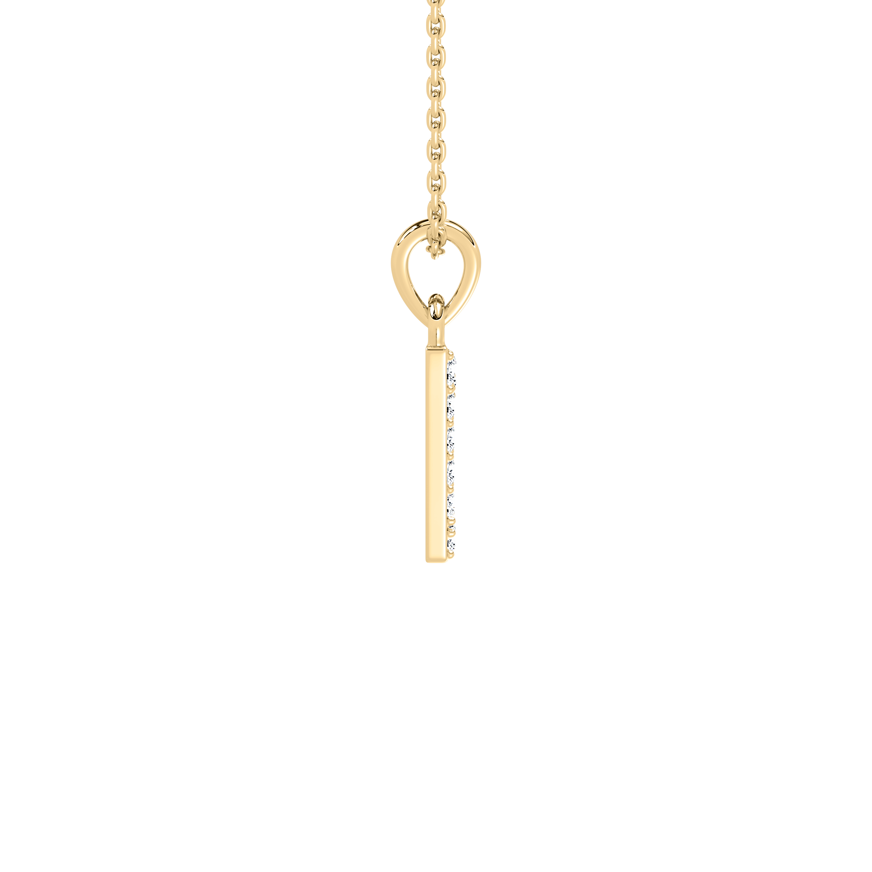W Initial Alphabet Diamond Pendant